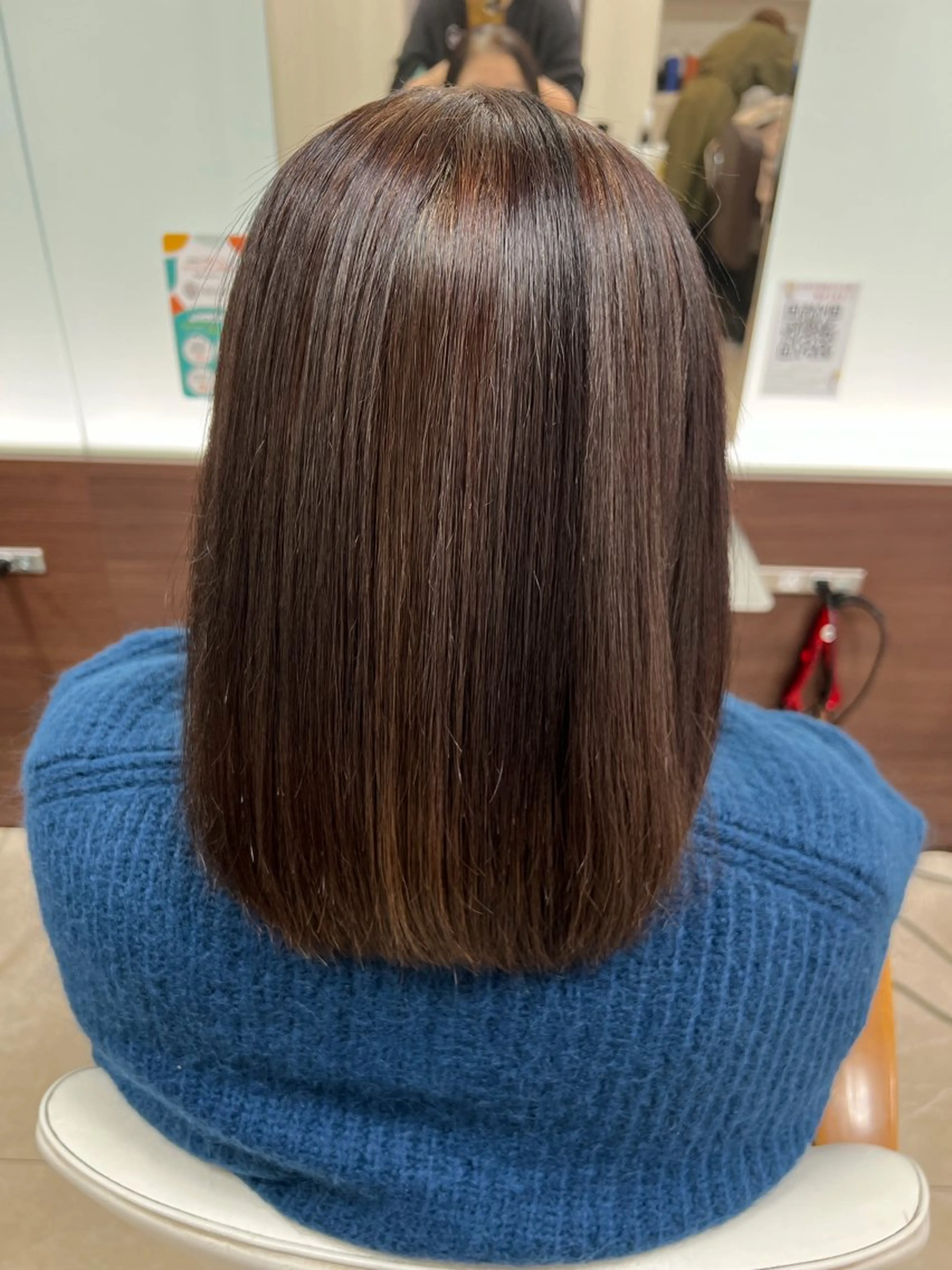 セミロング Hair Make NEWYORK　稲荷町店所属・南部萌🍀美髪矯正 ツヤツヤストレートのヘアスタイル