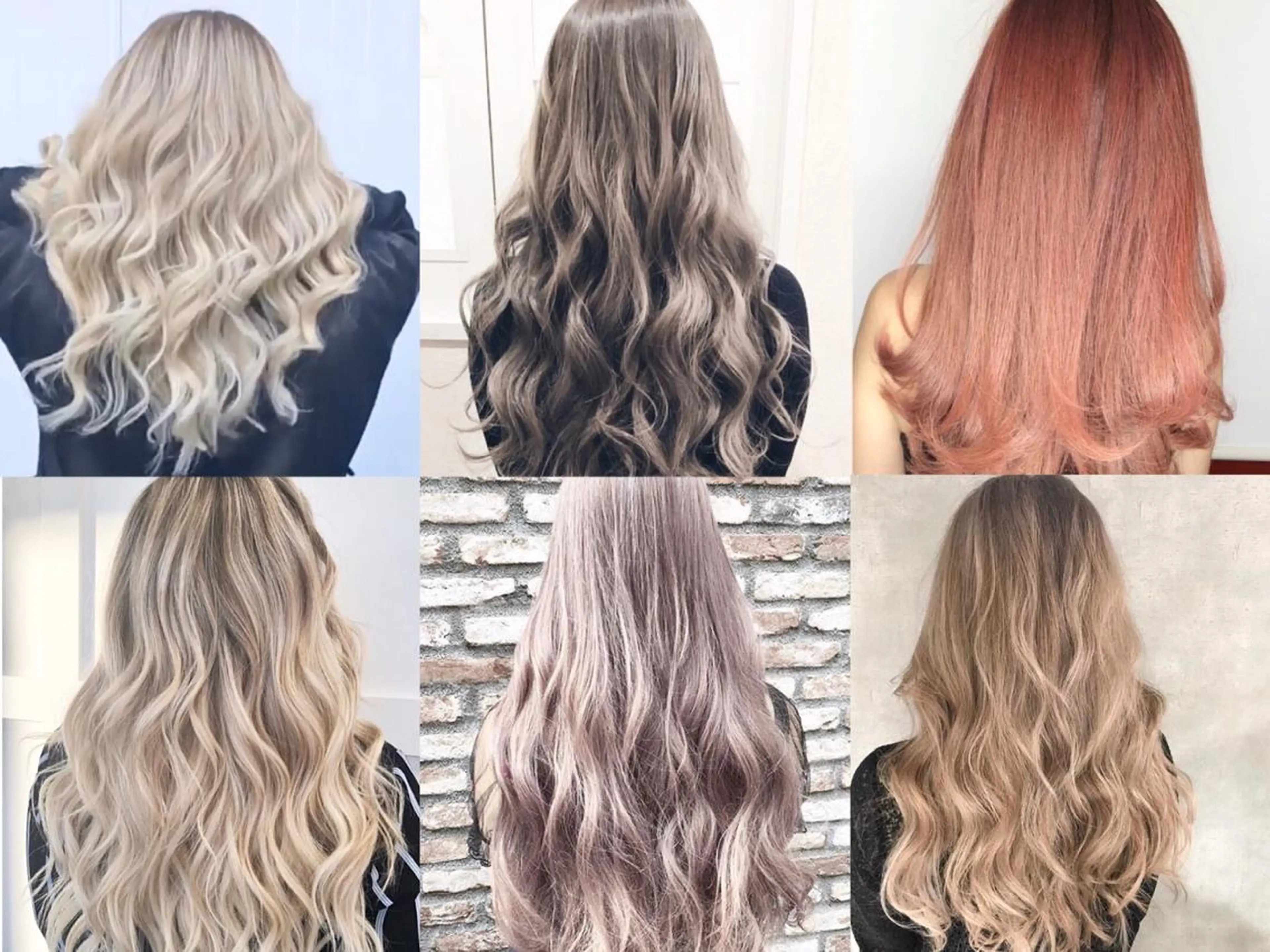 ロング カラー パーマ ヘアアレンジ チビ編み込みエクステ シールEXどぅ〜すのヘアスタイル