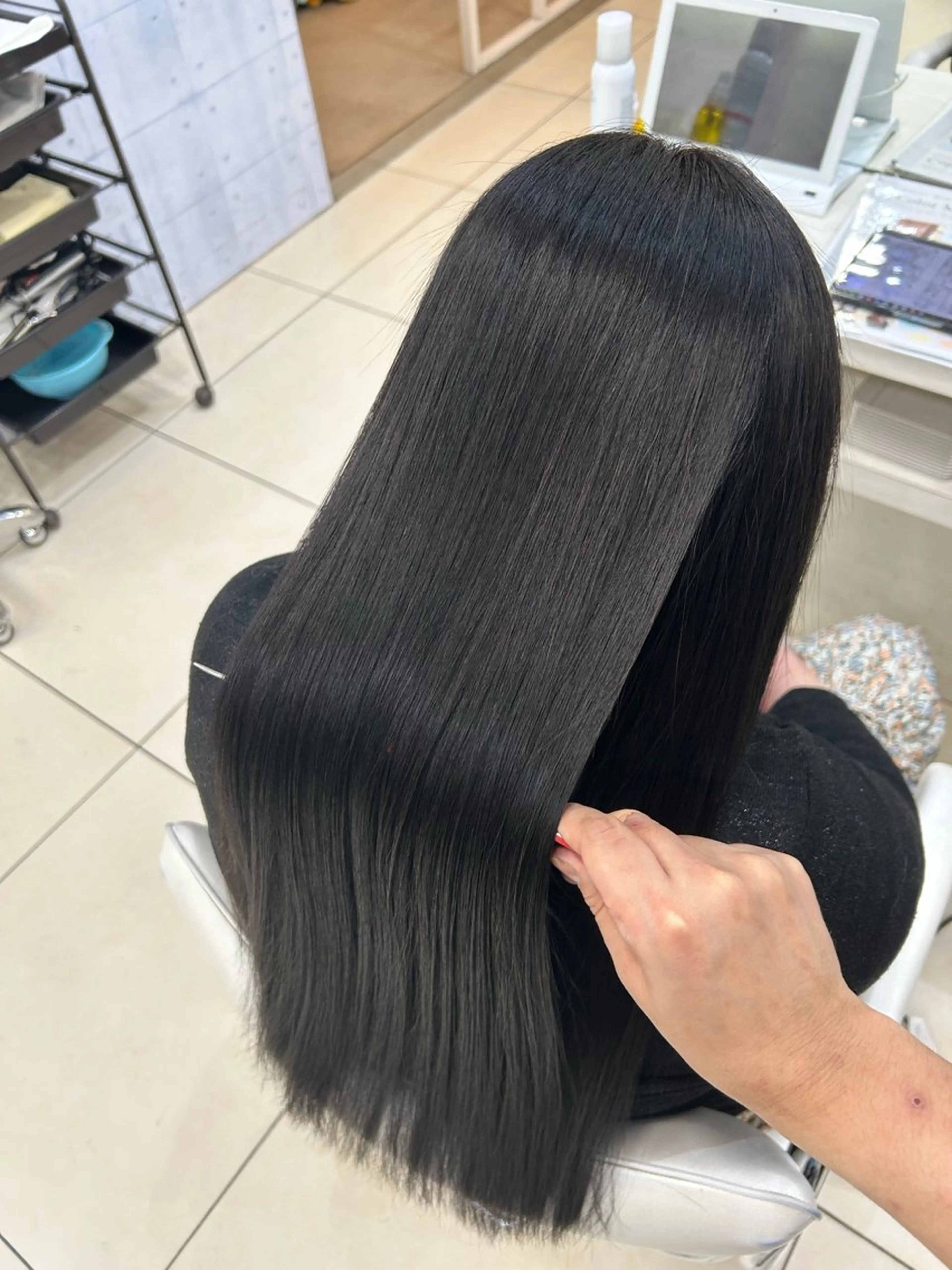 ロング ヘアカラー トリートメント 【髪質改善カラー】 瀧田嵐士🇰🇷のヘアスタイル