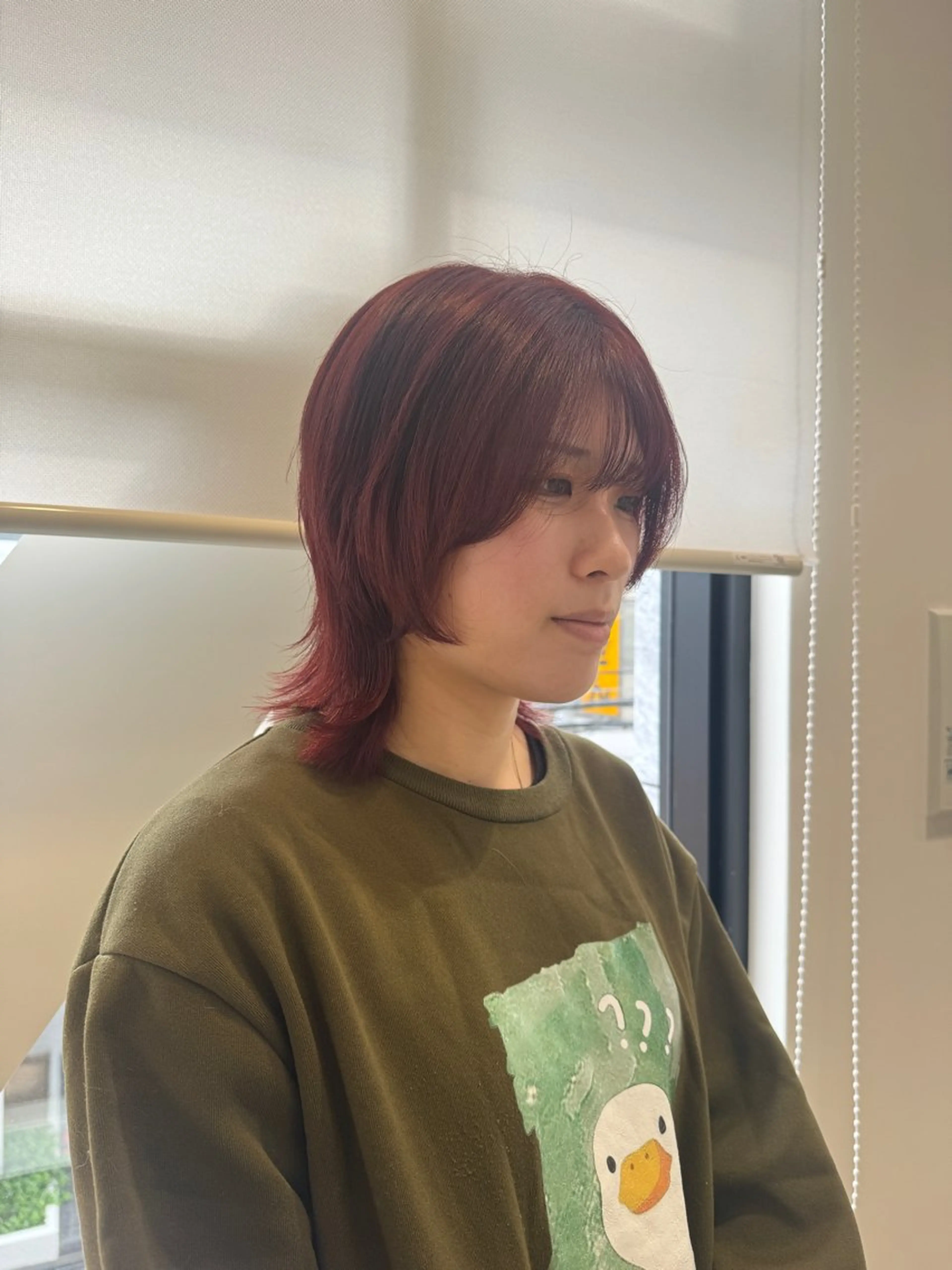 ミディアム カラー カット ヘアカラー レイヤー/ウルフカッ ト/𝓡𝓲𝓷🍎のヘアスタイル