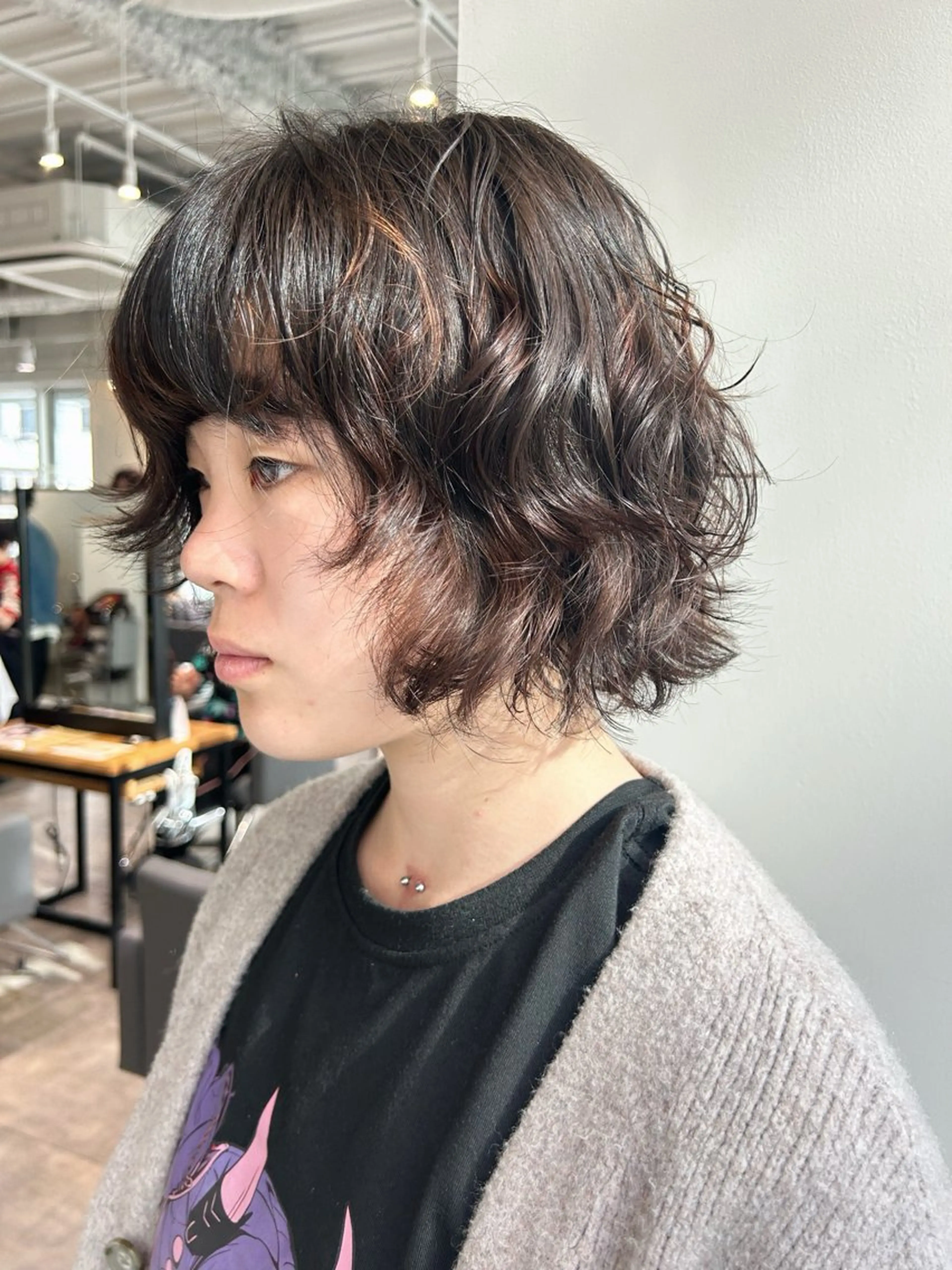 ショート パーマ ボブ パーマ hinano ヒナノのヘアスタイル