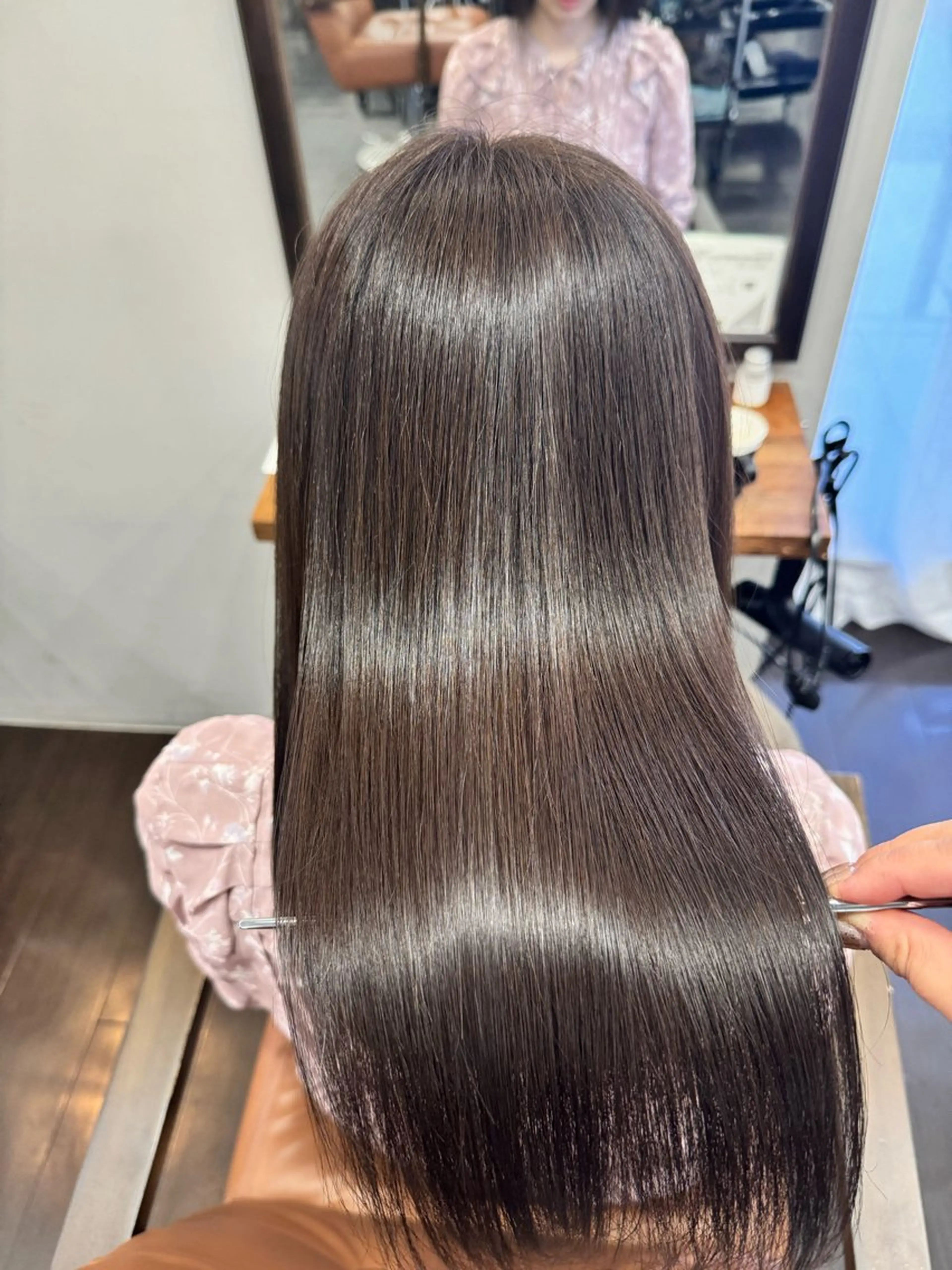 ロング 髪質改善 カット ヘアカラー トリートメント 難波 茜のヘアスタイル