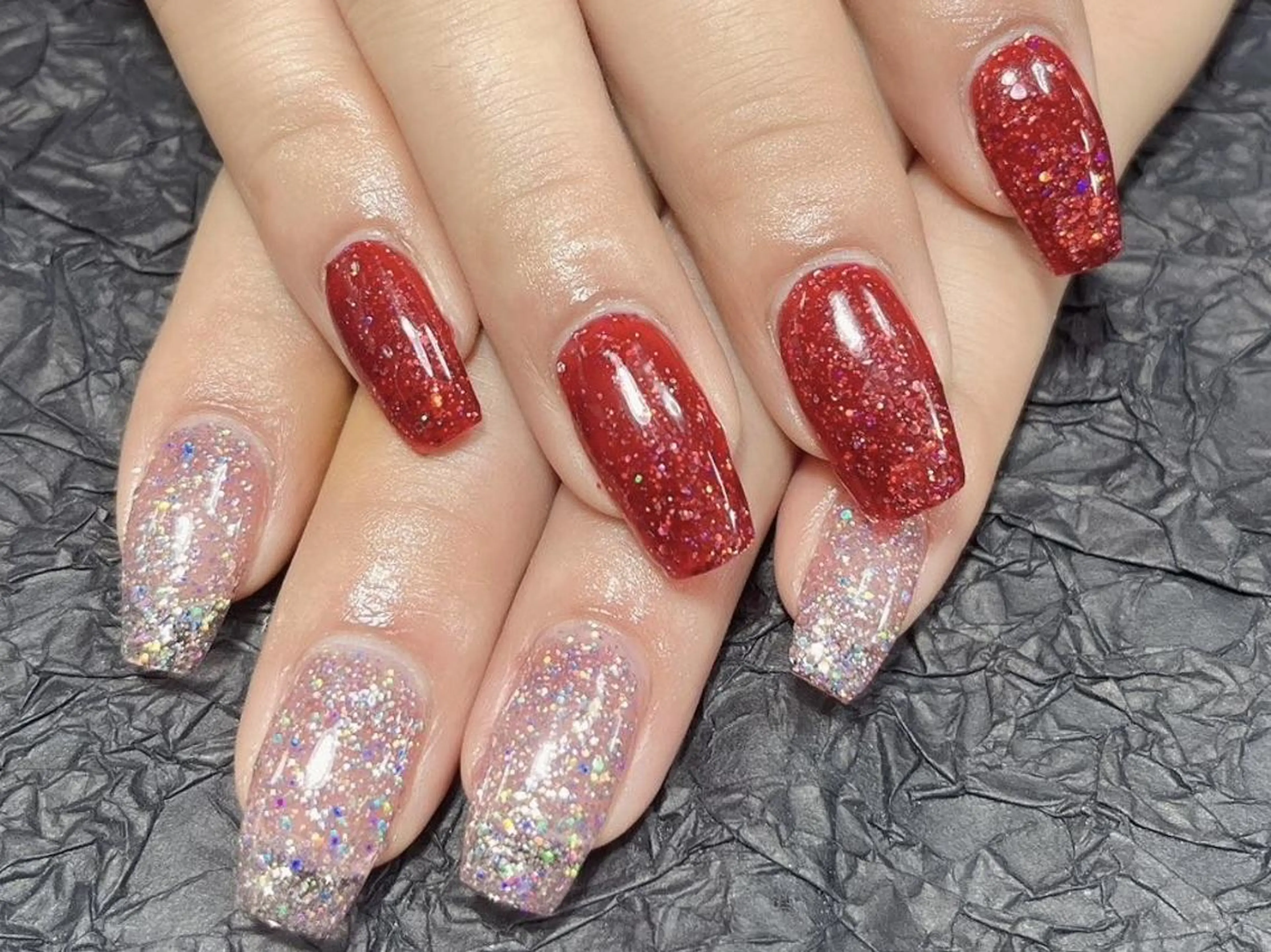 チップ長さ出しワンカラーorラメグラ➕甘皮ケア➕保湿オイル【2色まで🆗】の写真