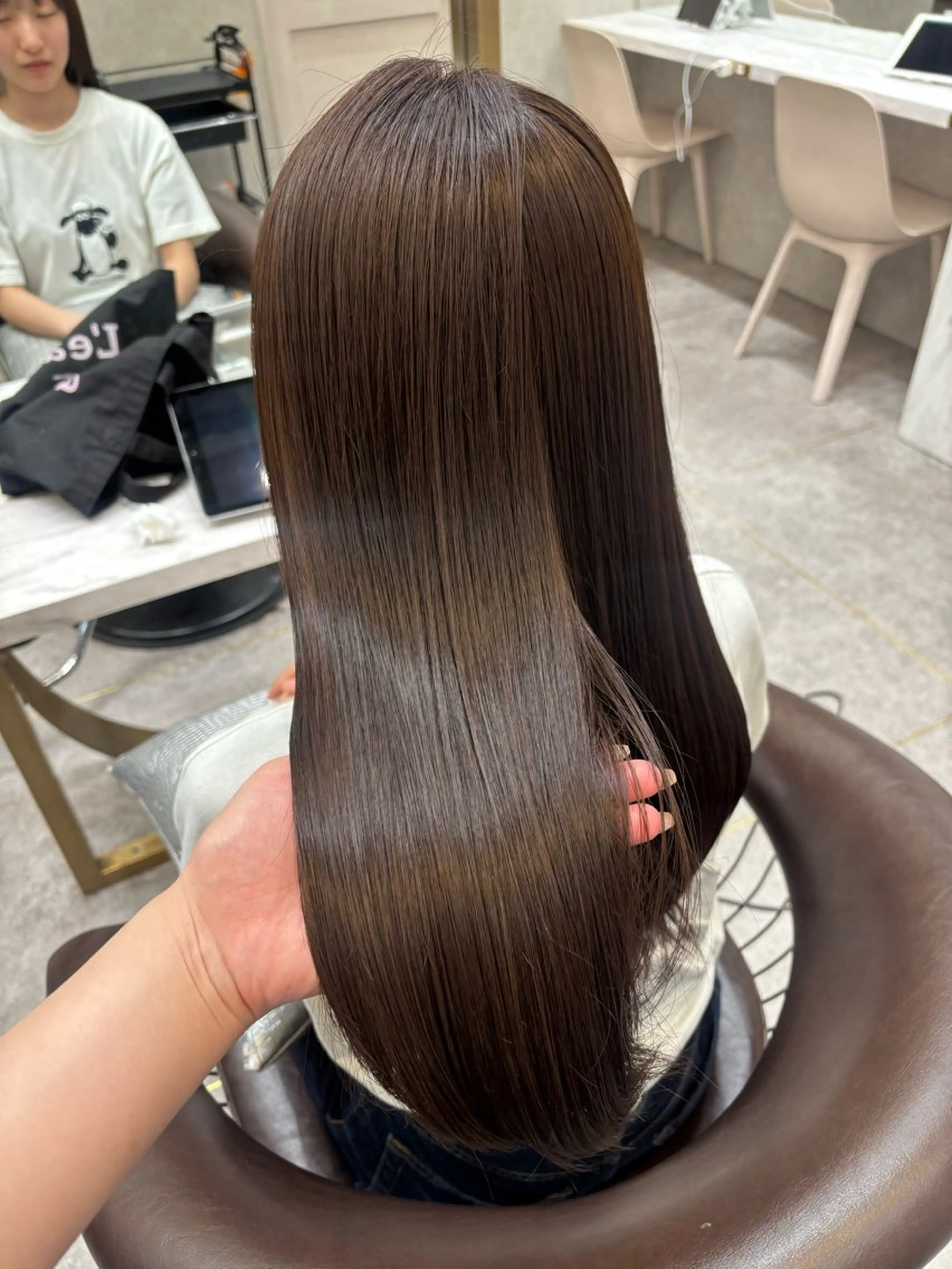 ロング カラー ベージュカラー ブリーチ ダブルカラー ブリーチなしカラー カット ヘアカラー 縮毛矯正 トリートメント 🍒ブリーチなしカラ ー／Sakura🍒のヘアスタイル