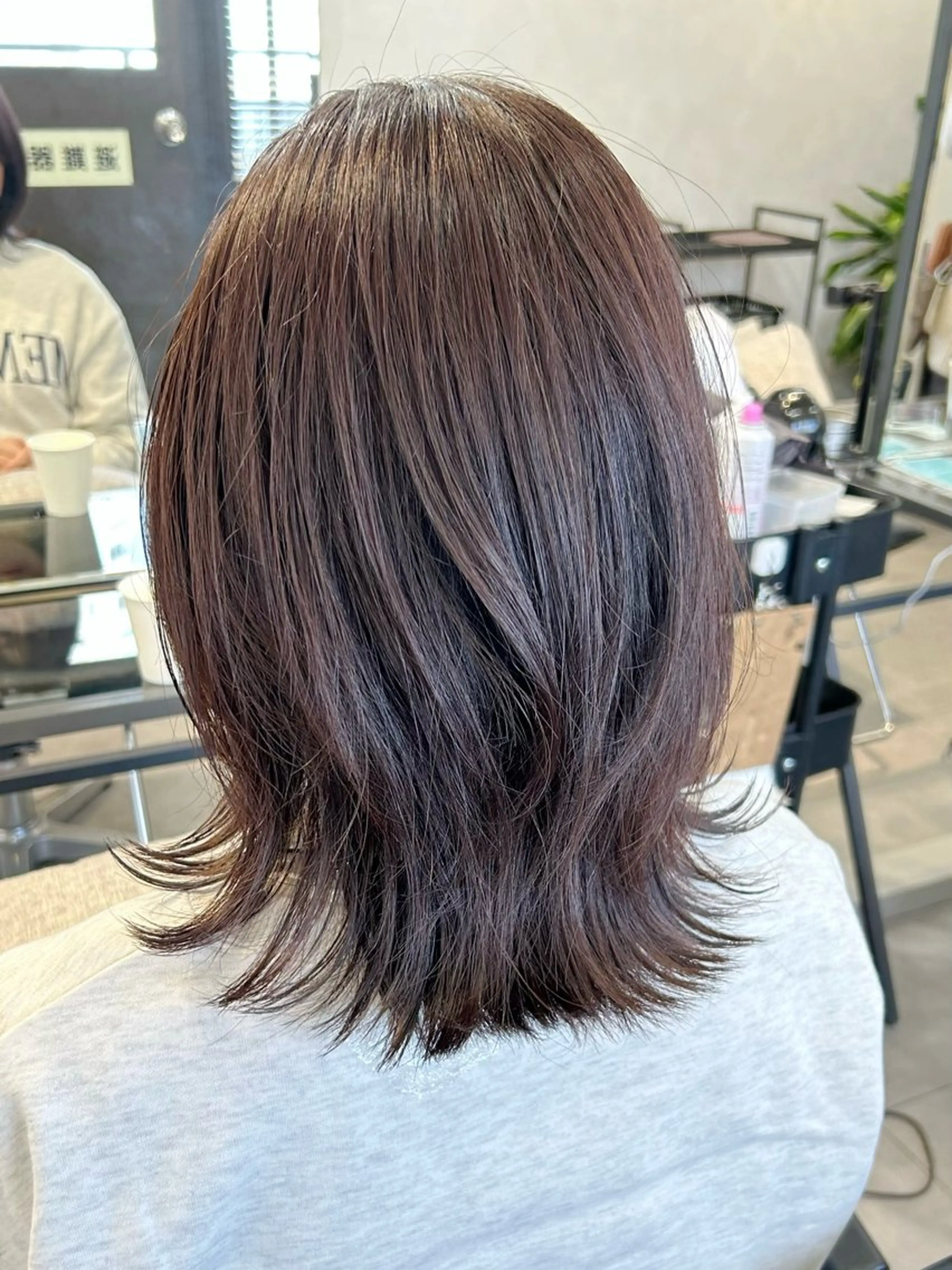 ミディアム カラー カット ヘアカラー トリートメント 池袋レイヤーカット/ 顔まわりtaigaのヘアスタイル