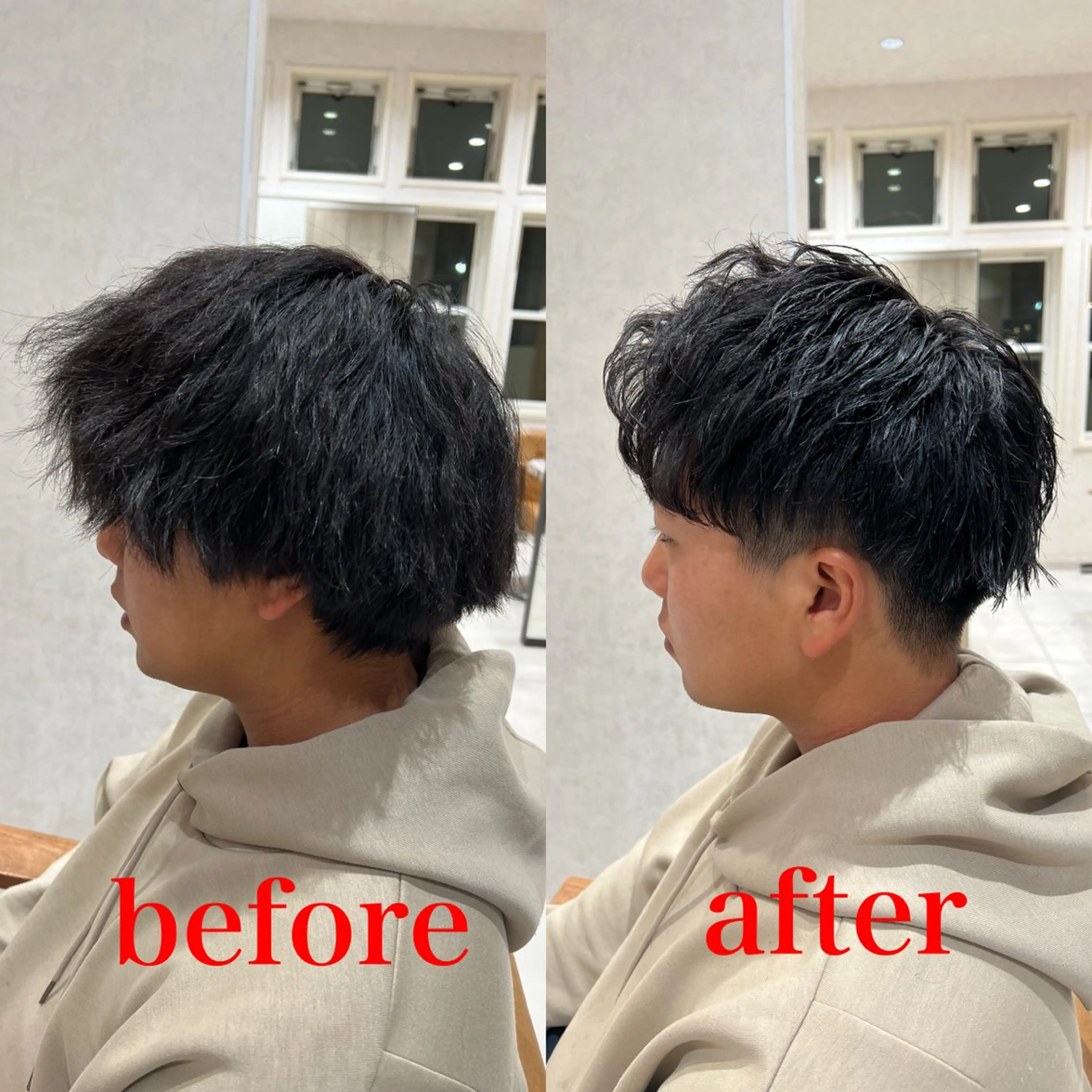 メンズ レディースショート／ パーマ/タケシ🍔のヘアスタイル