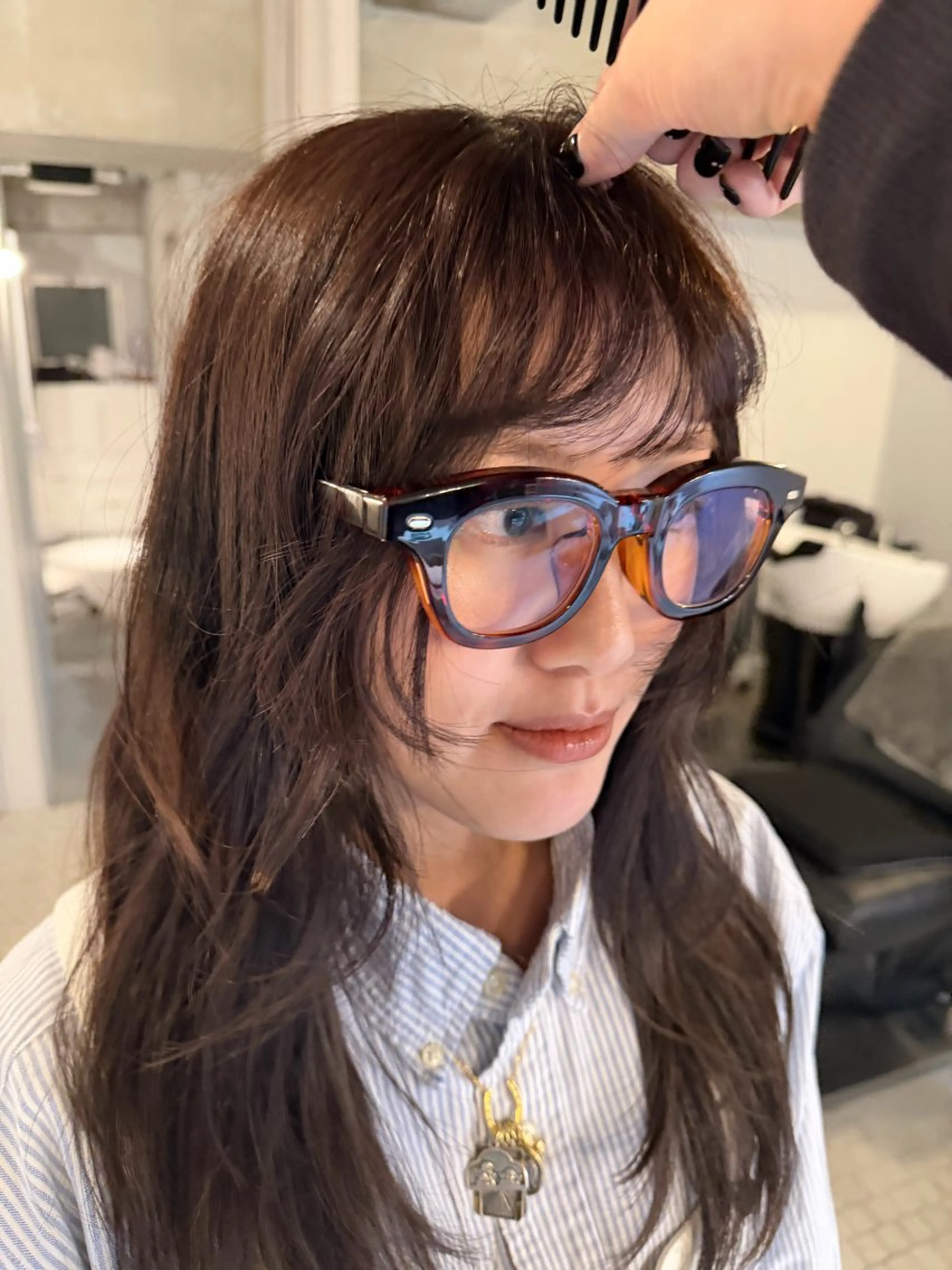 ロング カラー 中野 こころのヘアスタイル