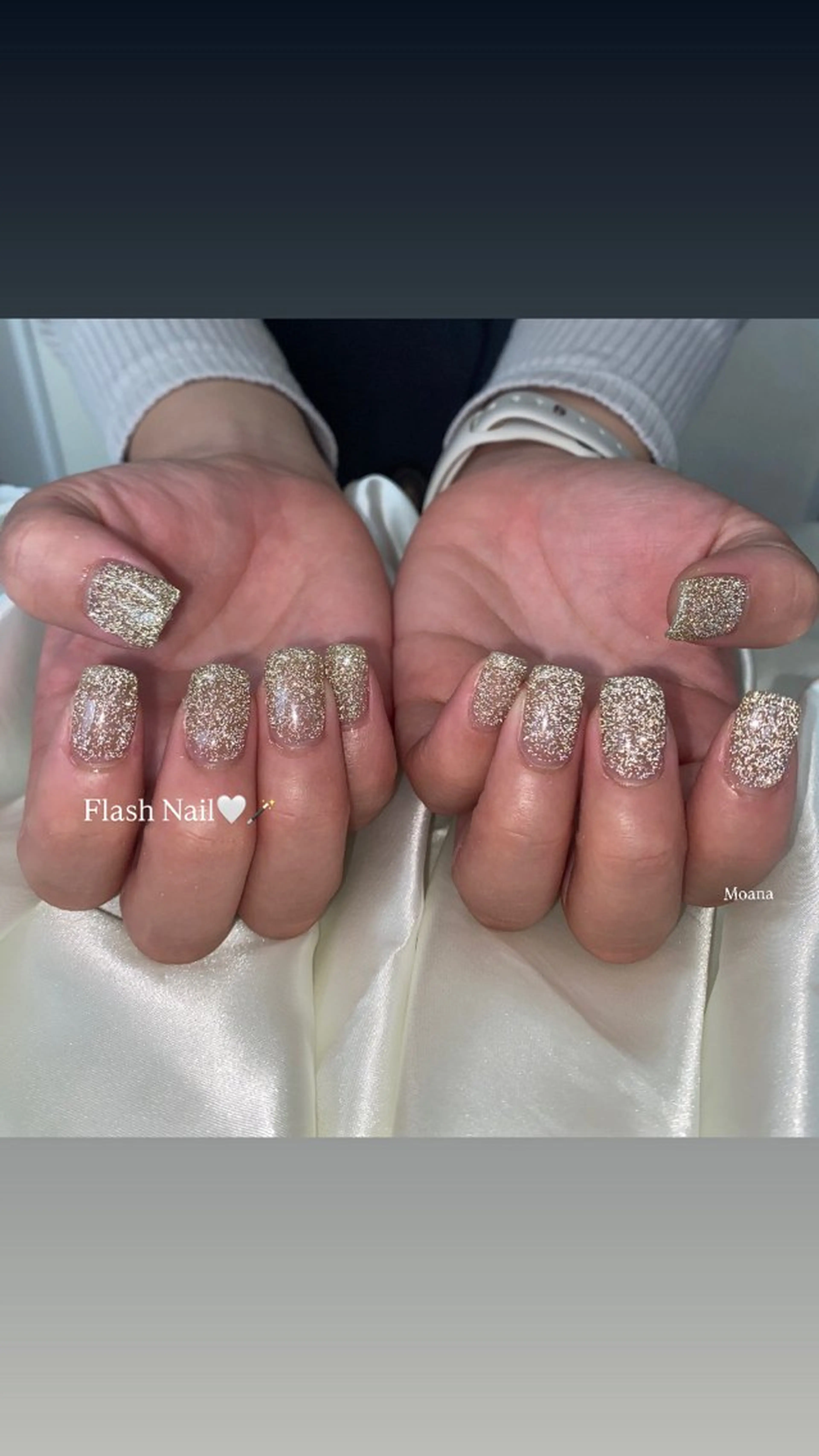 ネイル フラッシュネイル 韓国ネイル ラメ(グリッター) ワンカラーネイル 春ネイル ハンドネイル MoanaNail Manamiのネイルデザイン