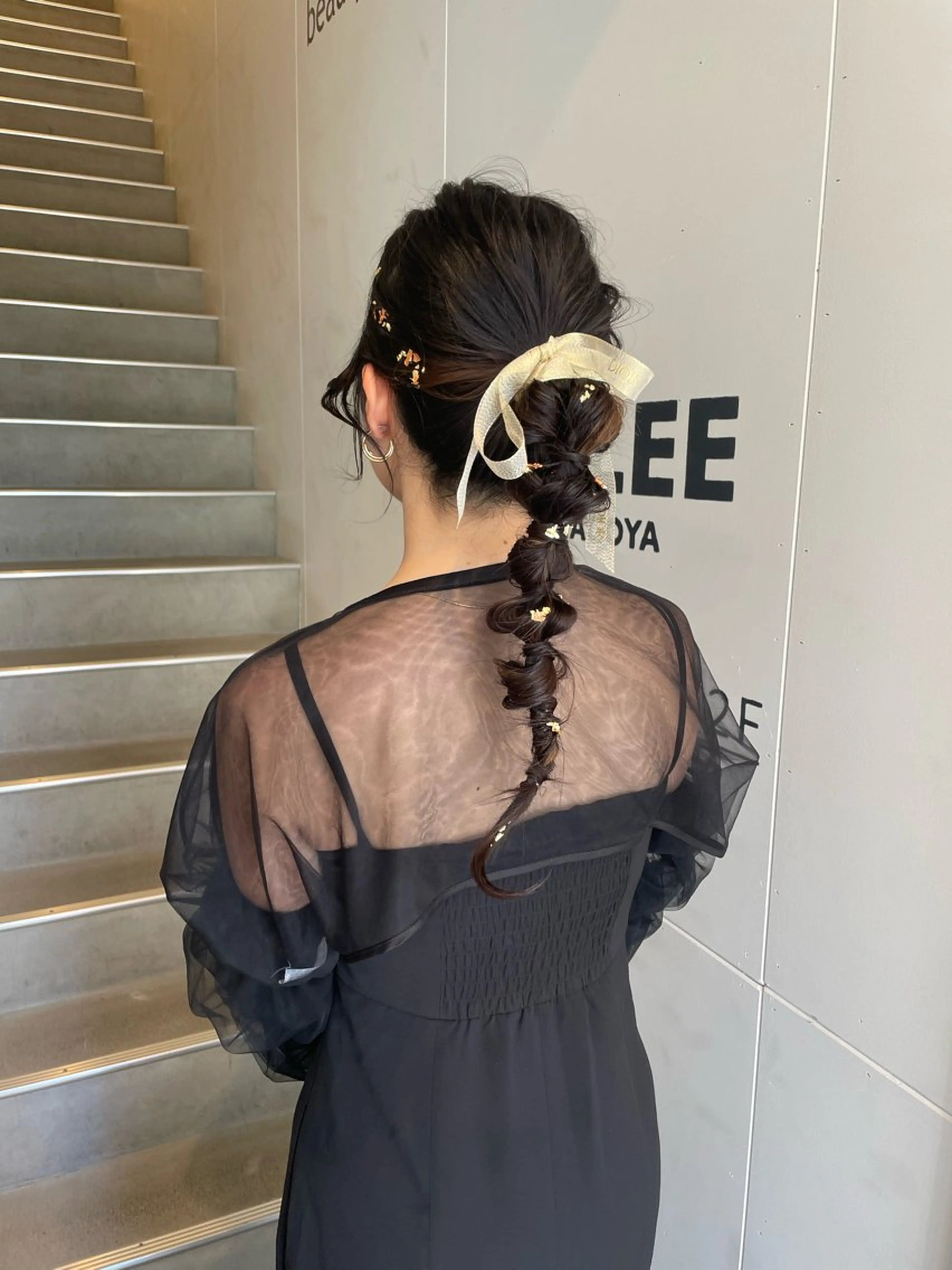 ヘアアレンジ ポニーテール 結婚式・ブライダル ヘアセット A/LEE所属・久保田 千尋のヘアスタイル