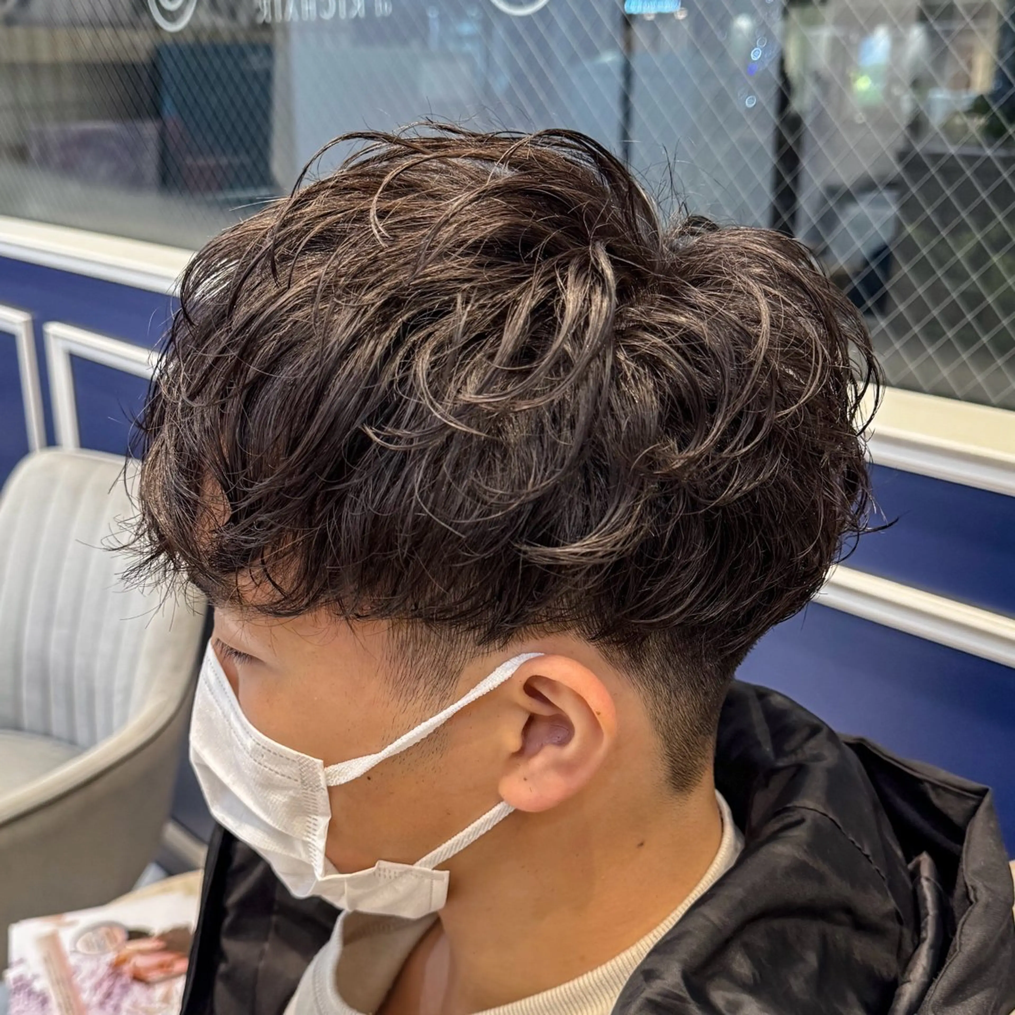 ショート パーマ メンズ メンズパーマ カット パーマ 吉田 新平のヘアスタイル