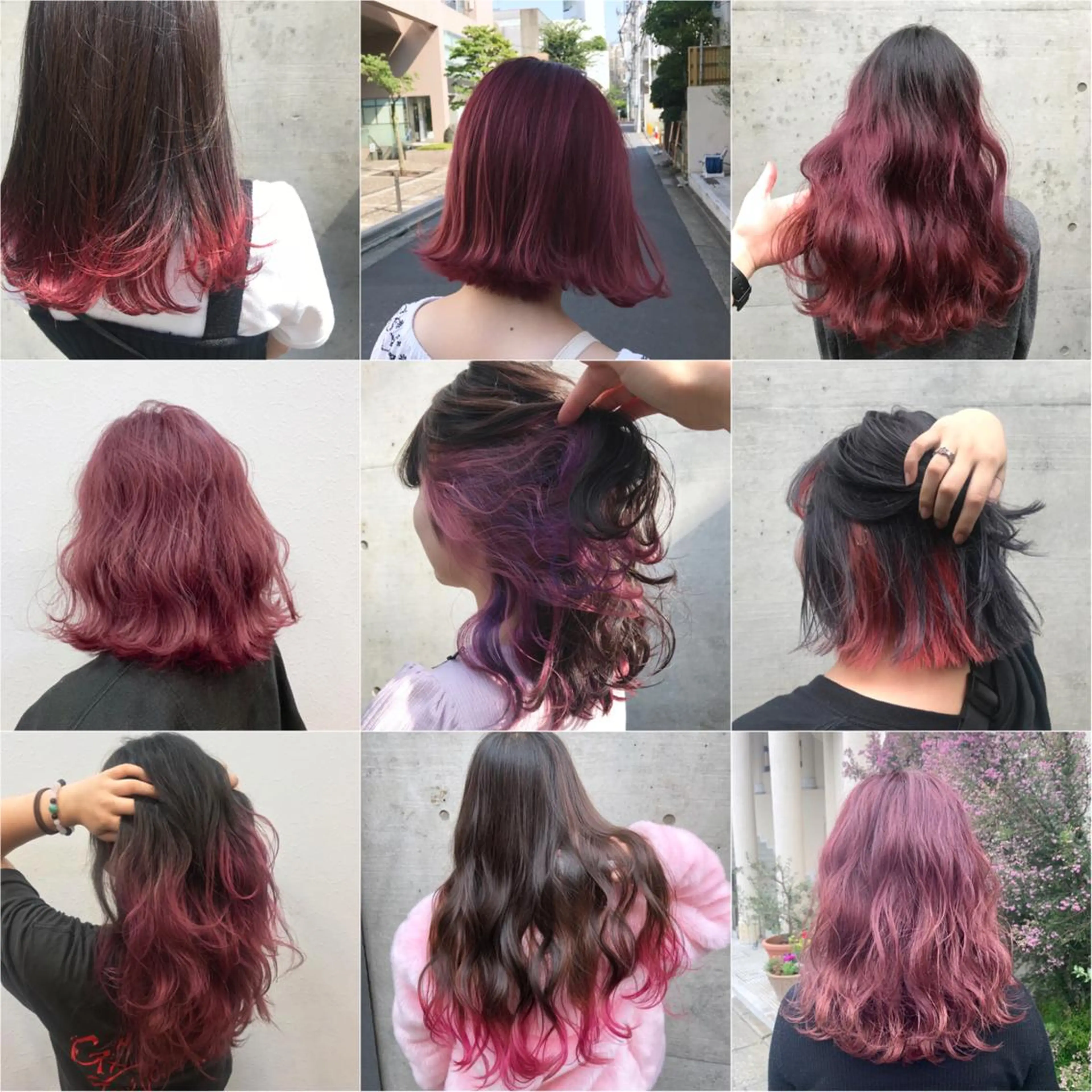 ミディアム カラー ピンクカラー a-o横浜所属・色落ちまでキレイに！ ！女性サロンのヘアスタイル