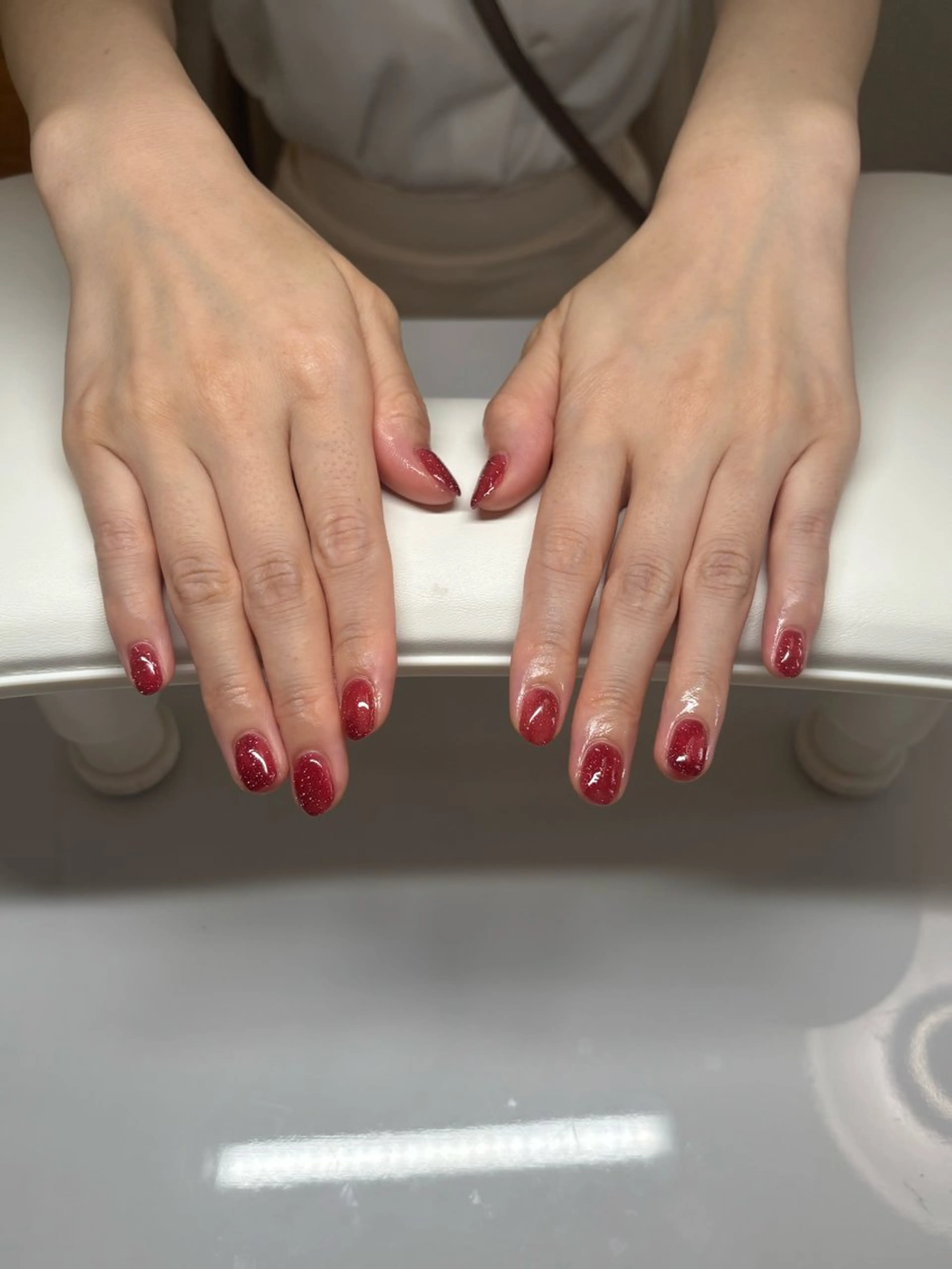 ネイル ボルドー フラッシュネイル メルシー所属・田中 鈴茄のネイルデザイン
