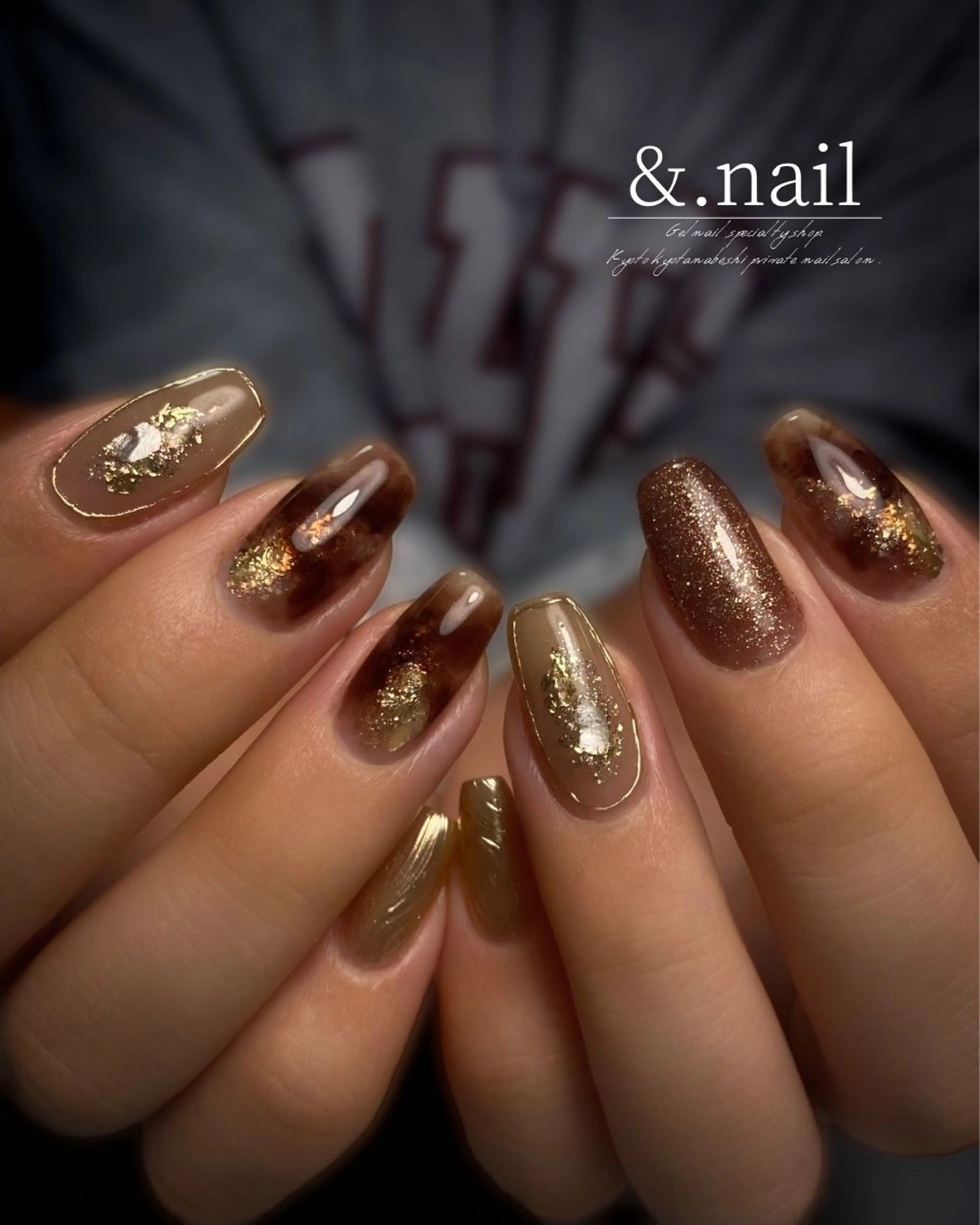 ネイル 成人式 赤色 ハンドネイル &.nail/ ニュアンス/持込み可のネイルデザイン