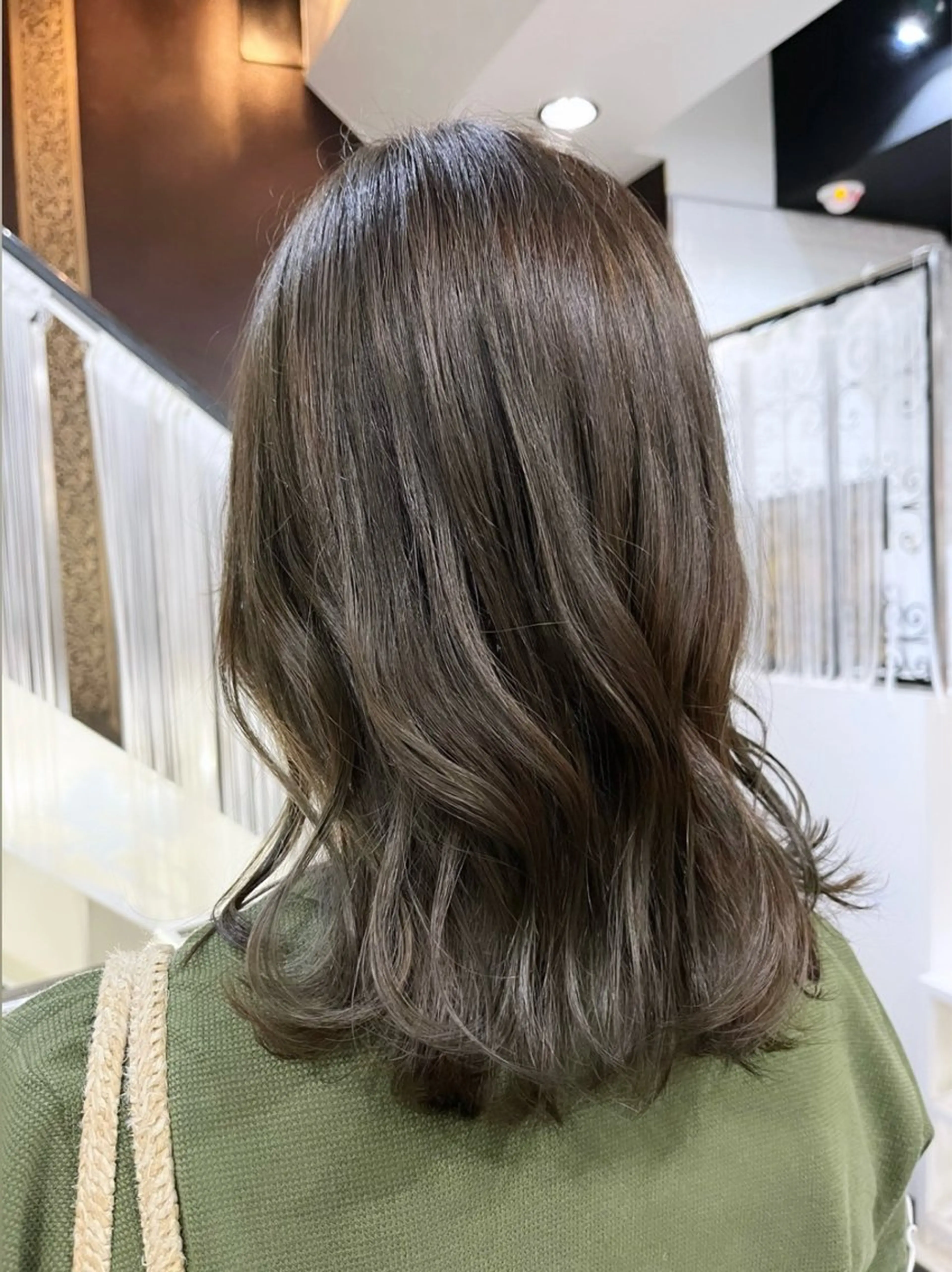 ミディアム ハイライト 韓国風ヘア yuki🌼 Hip's decoのヘアスタイル