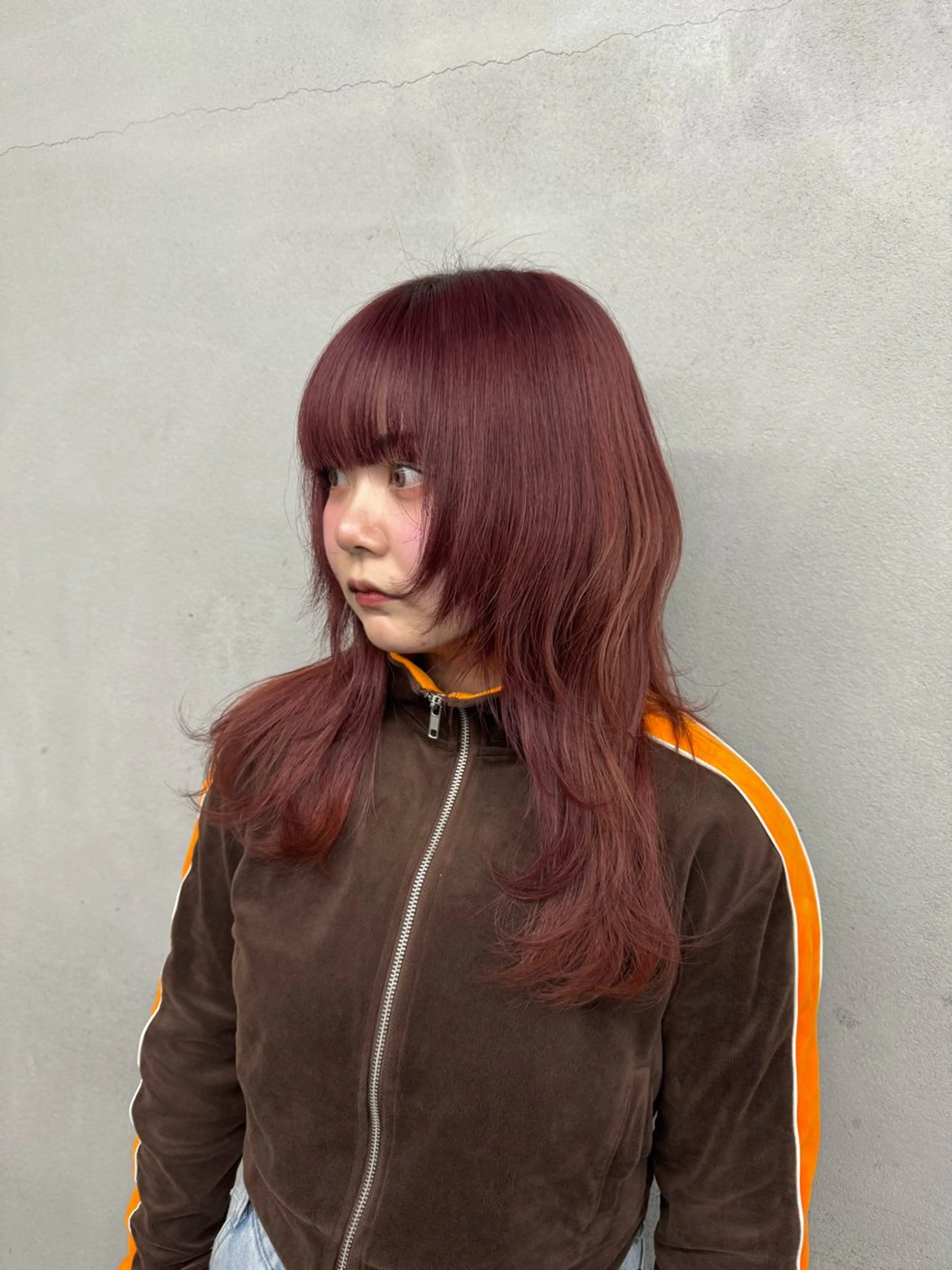 セミロング カラー ハッシュカット カット ヘアカラー トリートメント #tag 佐藤璃美のヘアスタイル