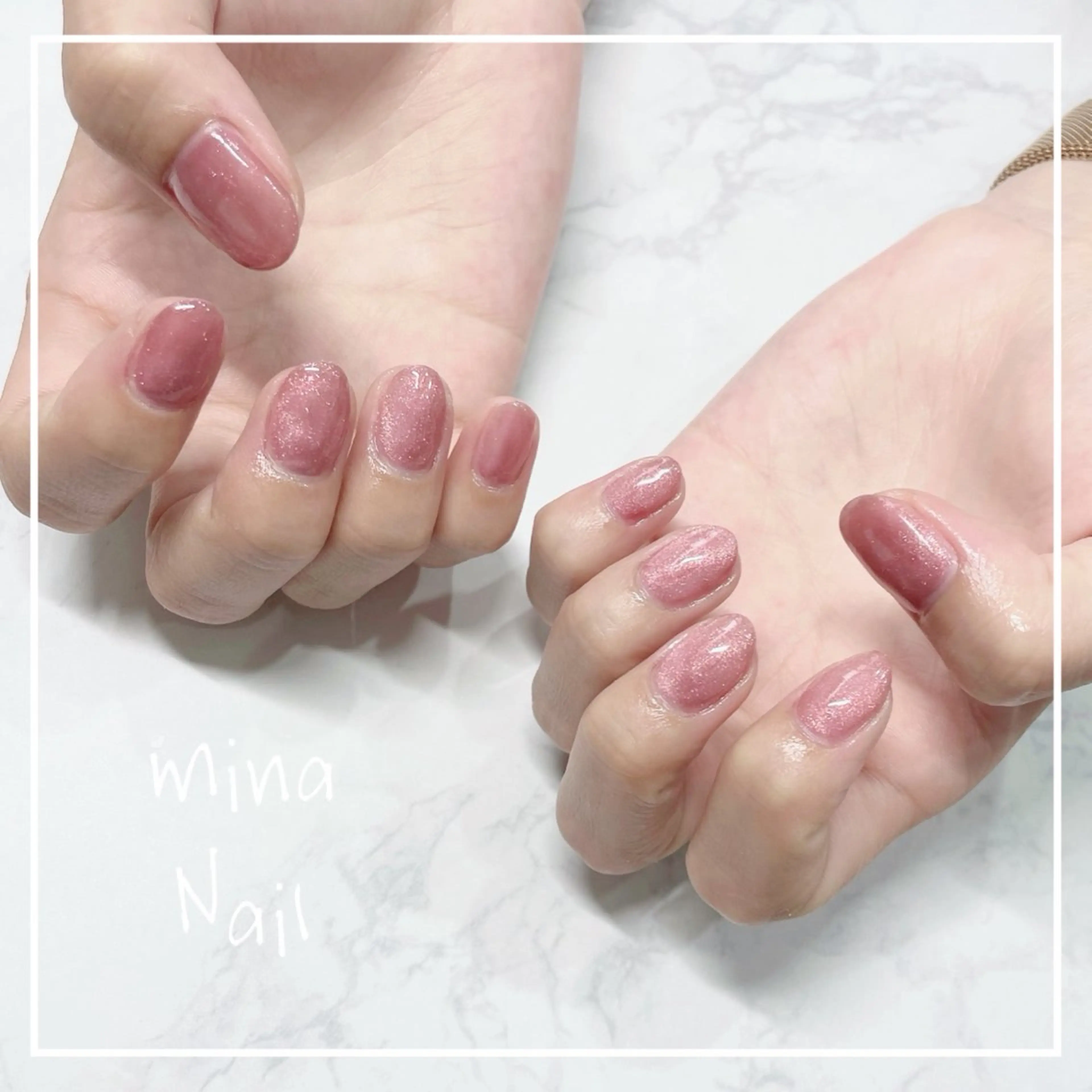 ネイル 氷ネイル・うるうるネイル マグネットネイル mina Nailのネイルデザイン