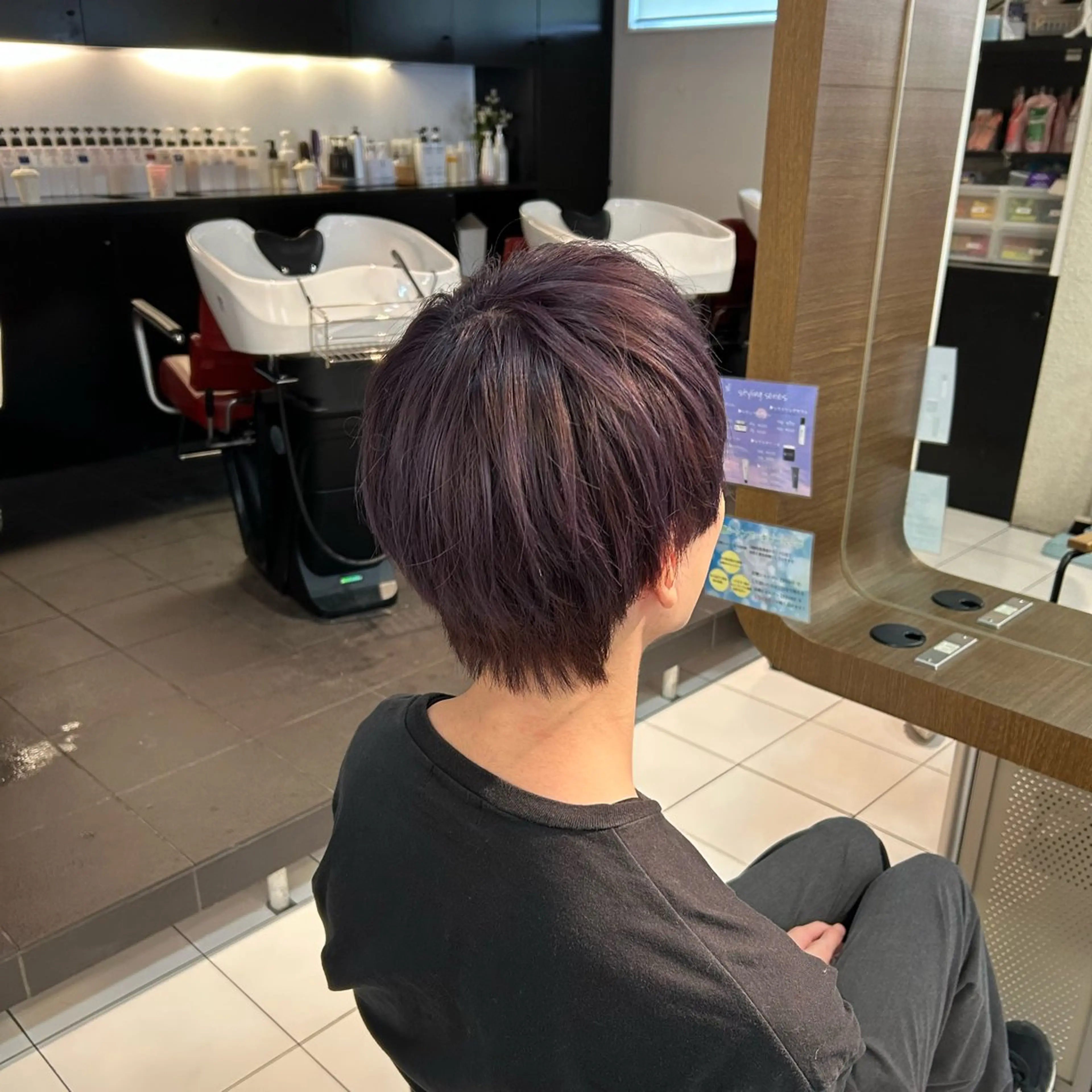 ショート カラー メンズ パープルカラー カット ヘアカラー アニメオタク美容師✂ miharuのヘアスタイル