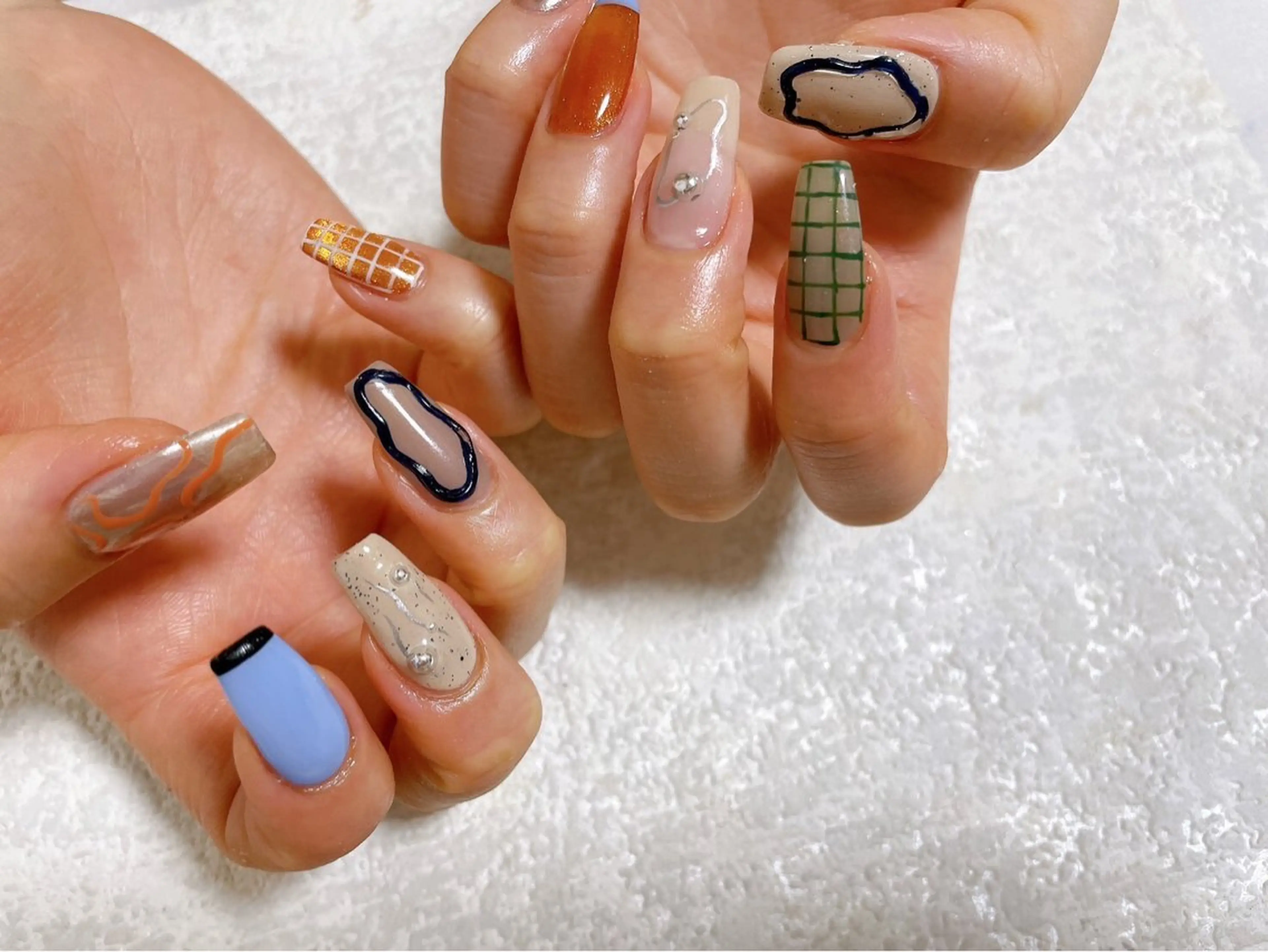 ネイル ニュアンスネイル ハンドネイル kiki nail 二子玉川のネイルデザイン