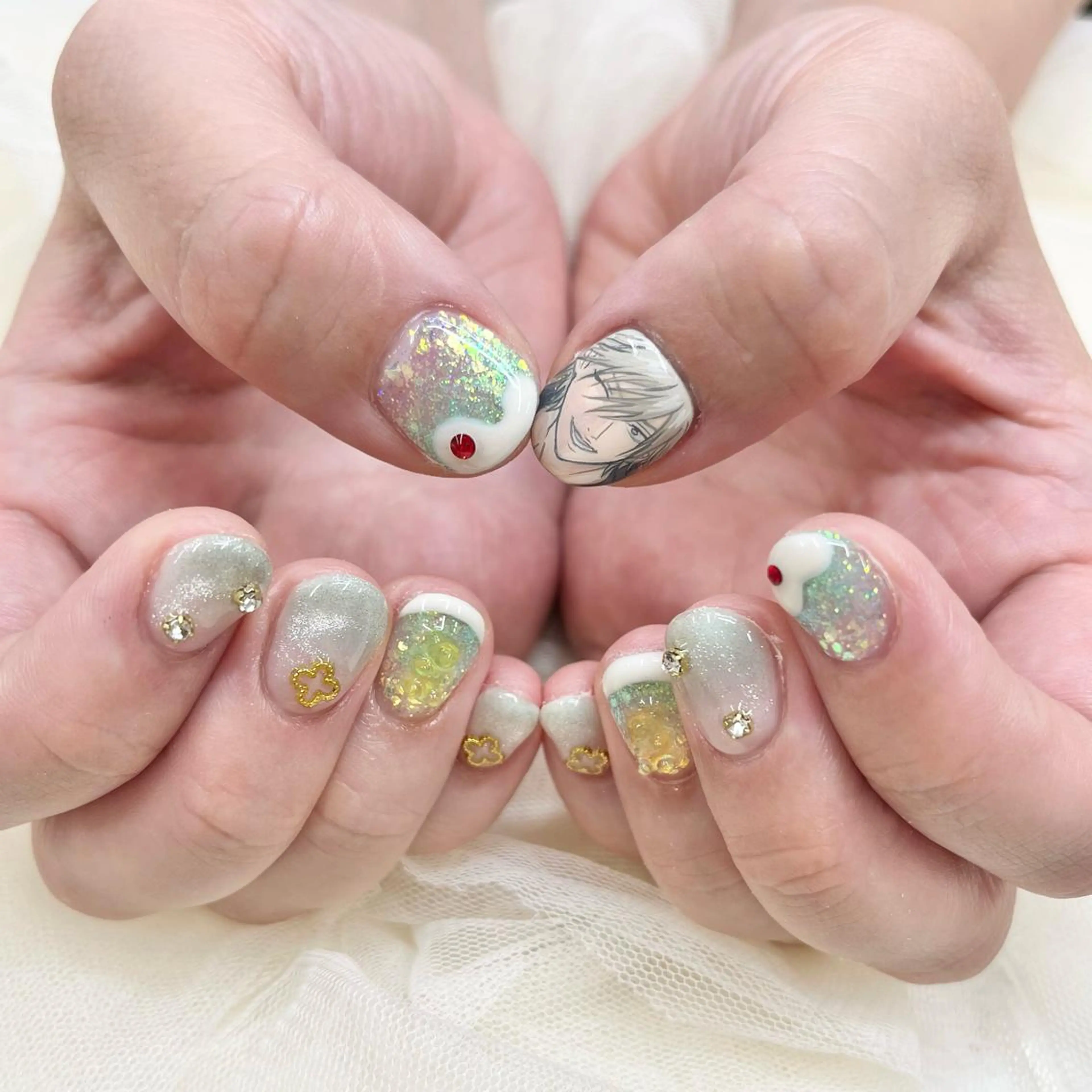 ミディアム ネイル ハンドネイル 池袋痛ネイル Nok. 渡辺のネイルデザイン