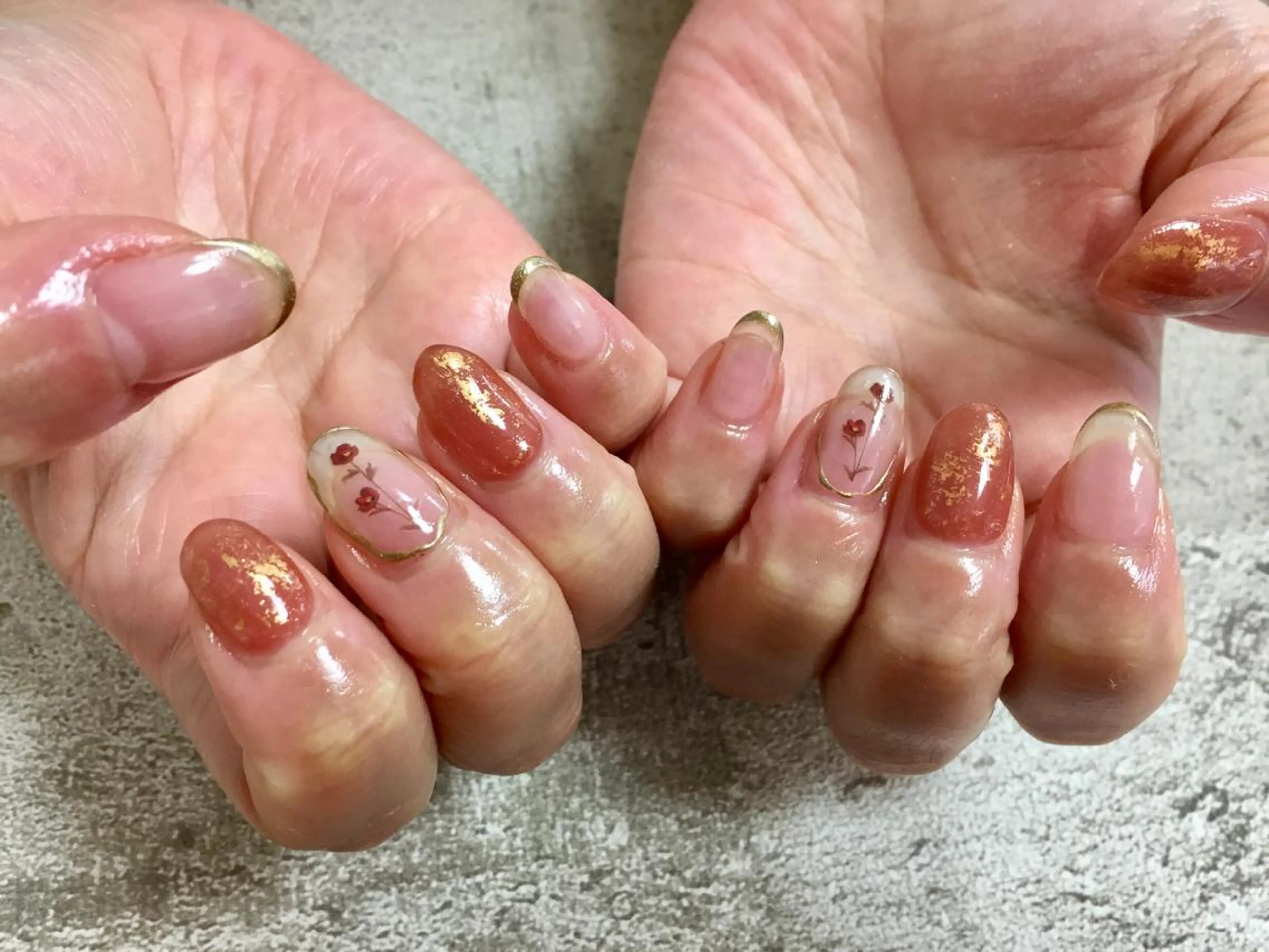ネイル フラワーネイル kiki nail 二子玉川のネイルデザイン