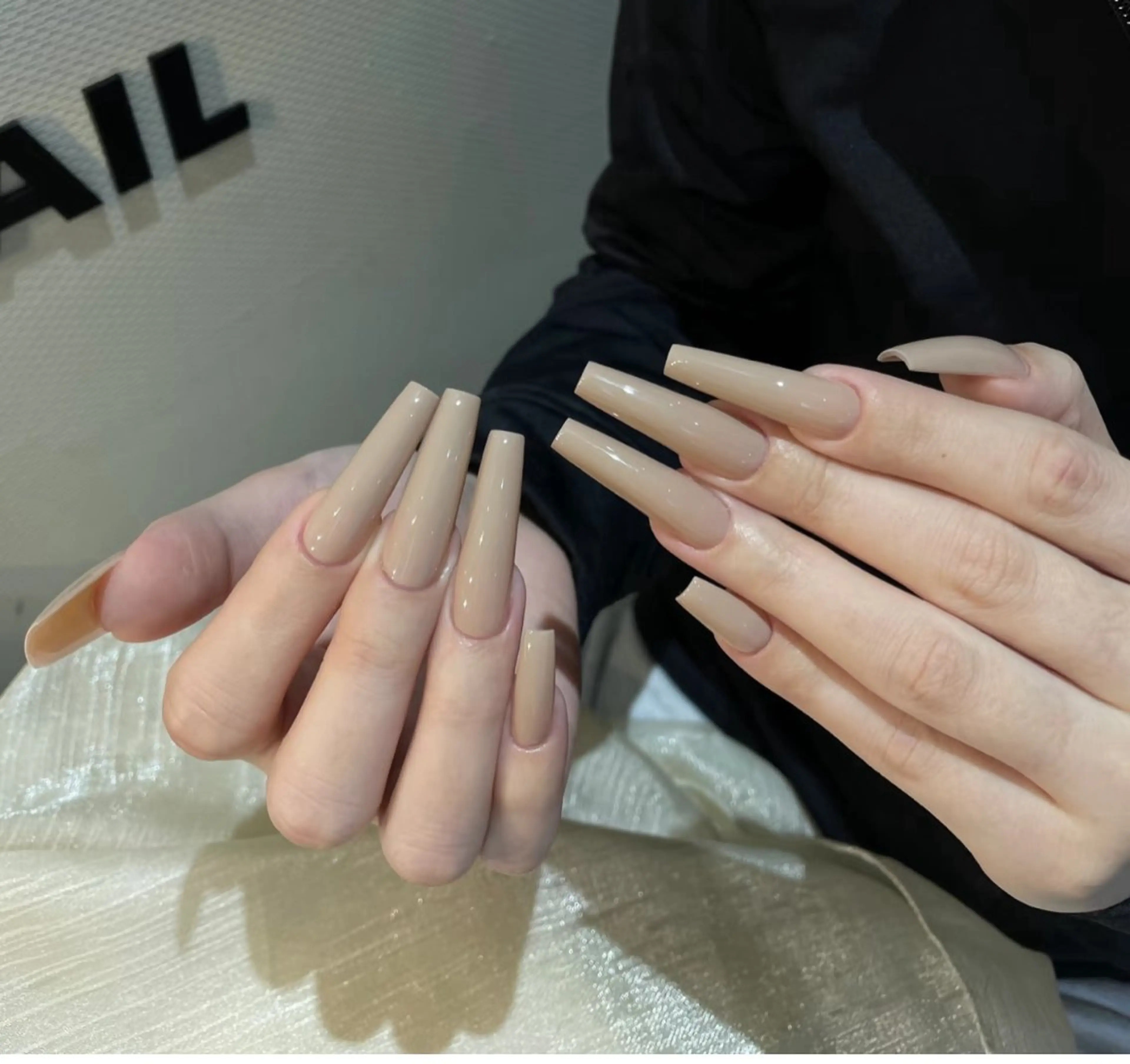 💜チップ長さだしワンカラーの写真