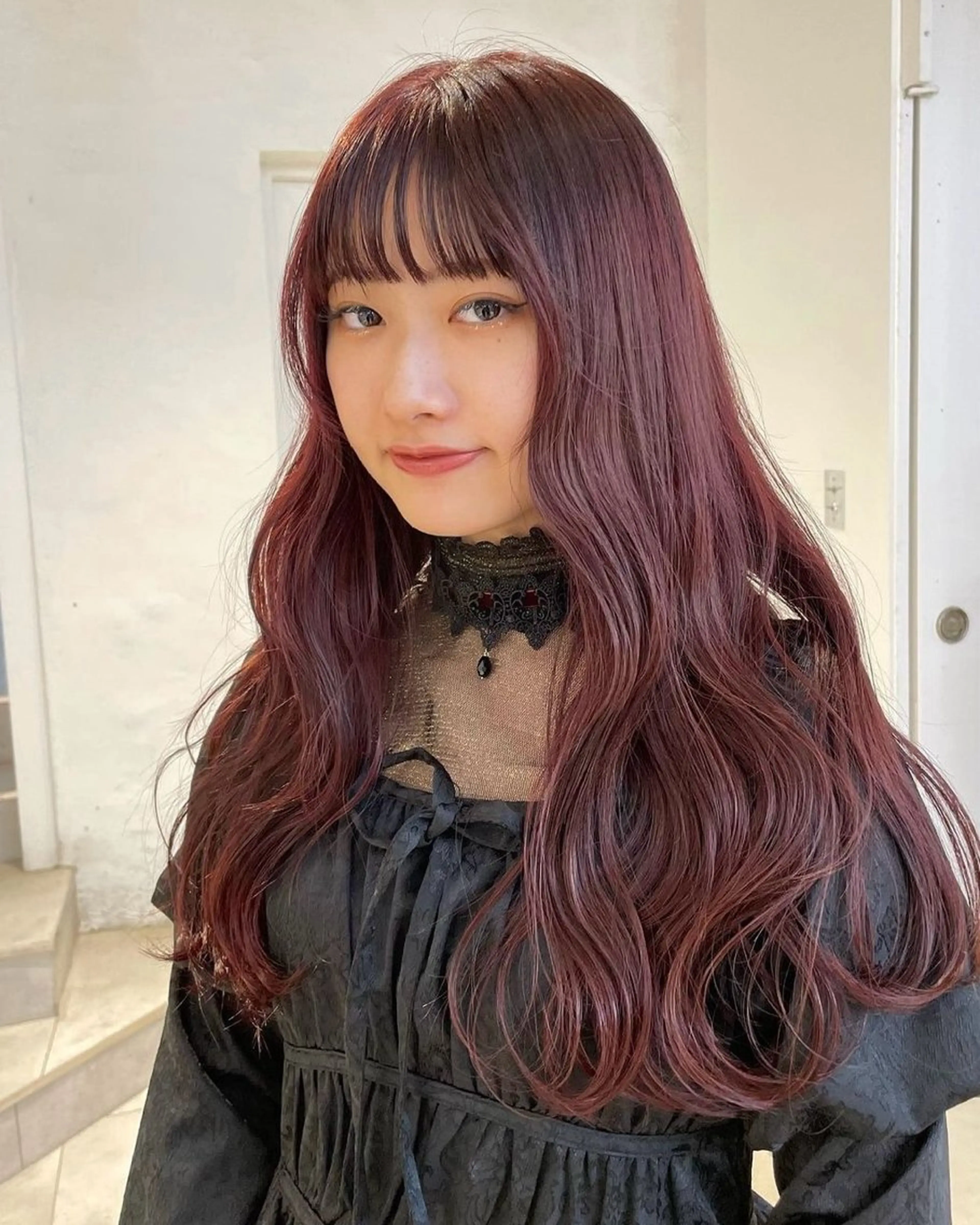 カラー ヘアカラー トリートメント ハイトーン/レイヤー nail 百咲💌のヘアスタイル