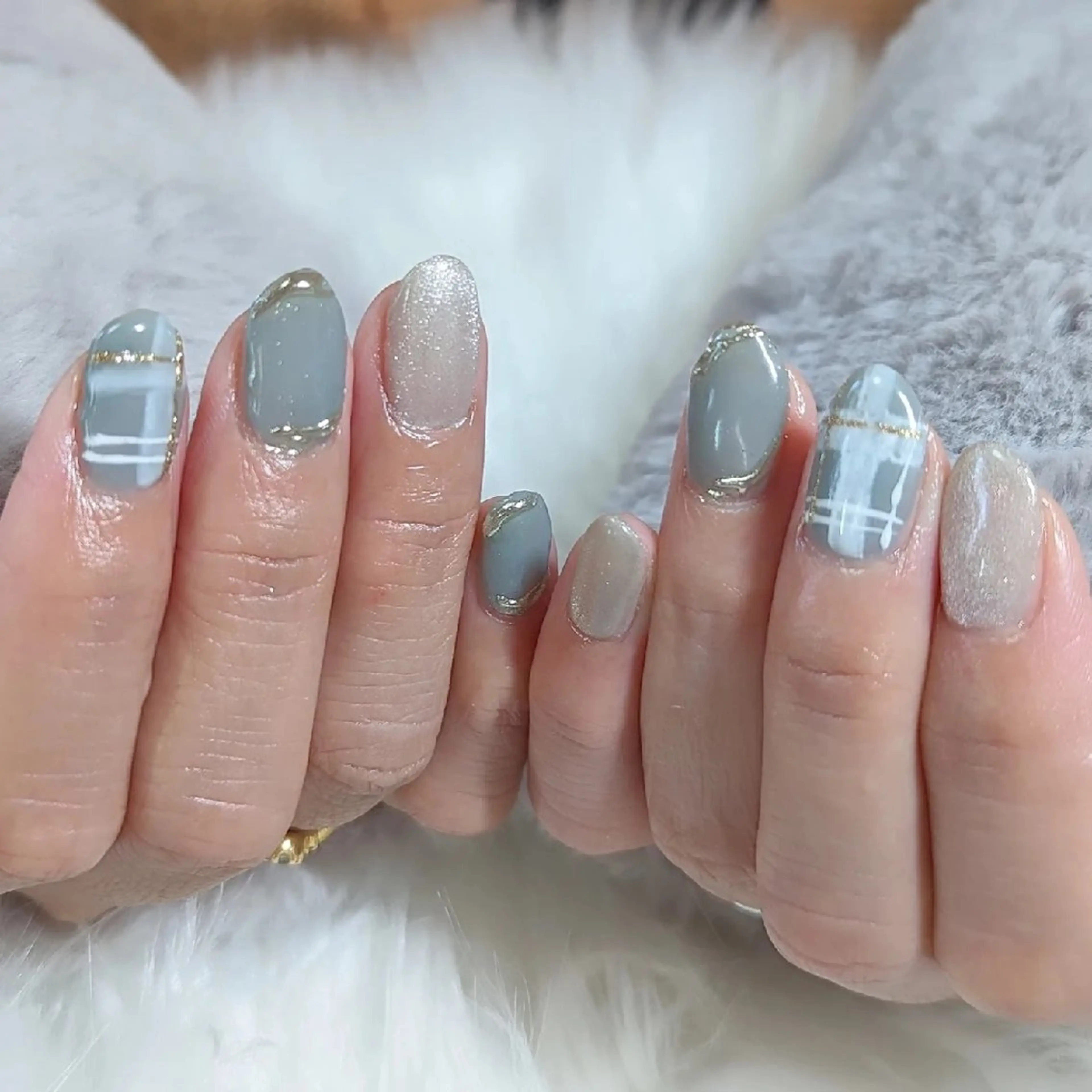 ネイル ブルー 冬ネイル m&pPrivate nailsalonのネイルデザイン