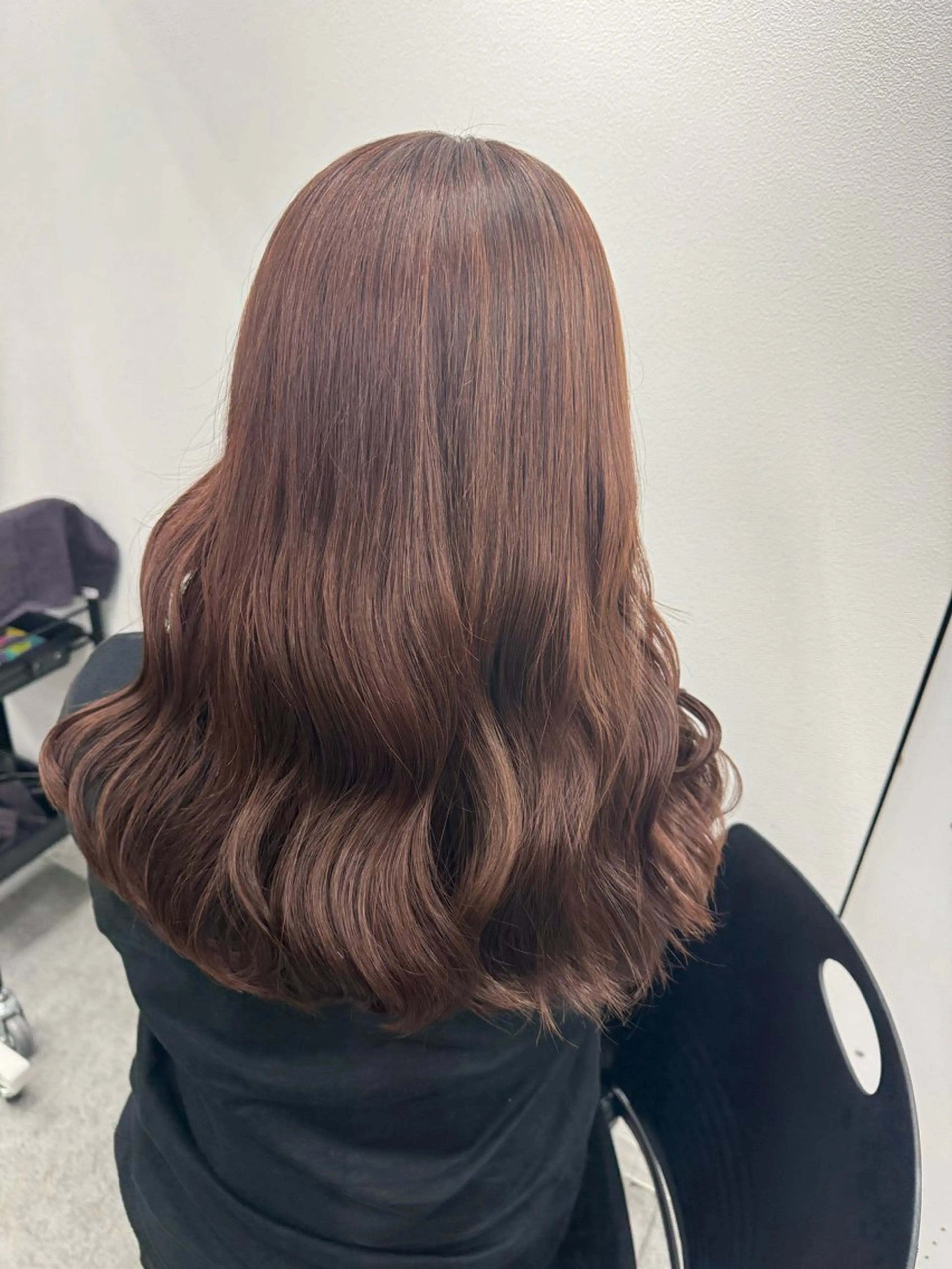 セミロング カラー ブラウンカラー ピンクカラー ピンクブラウン ヘアカラー トリートメント ヘアセット 🎀愛されgirly ヘア🫧Ayakaのヘアスタイル