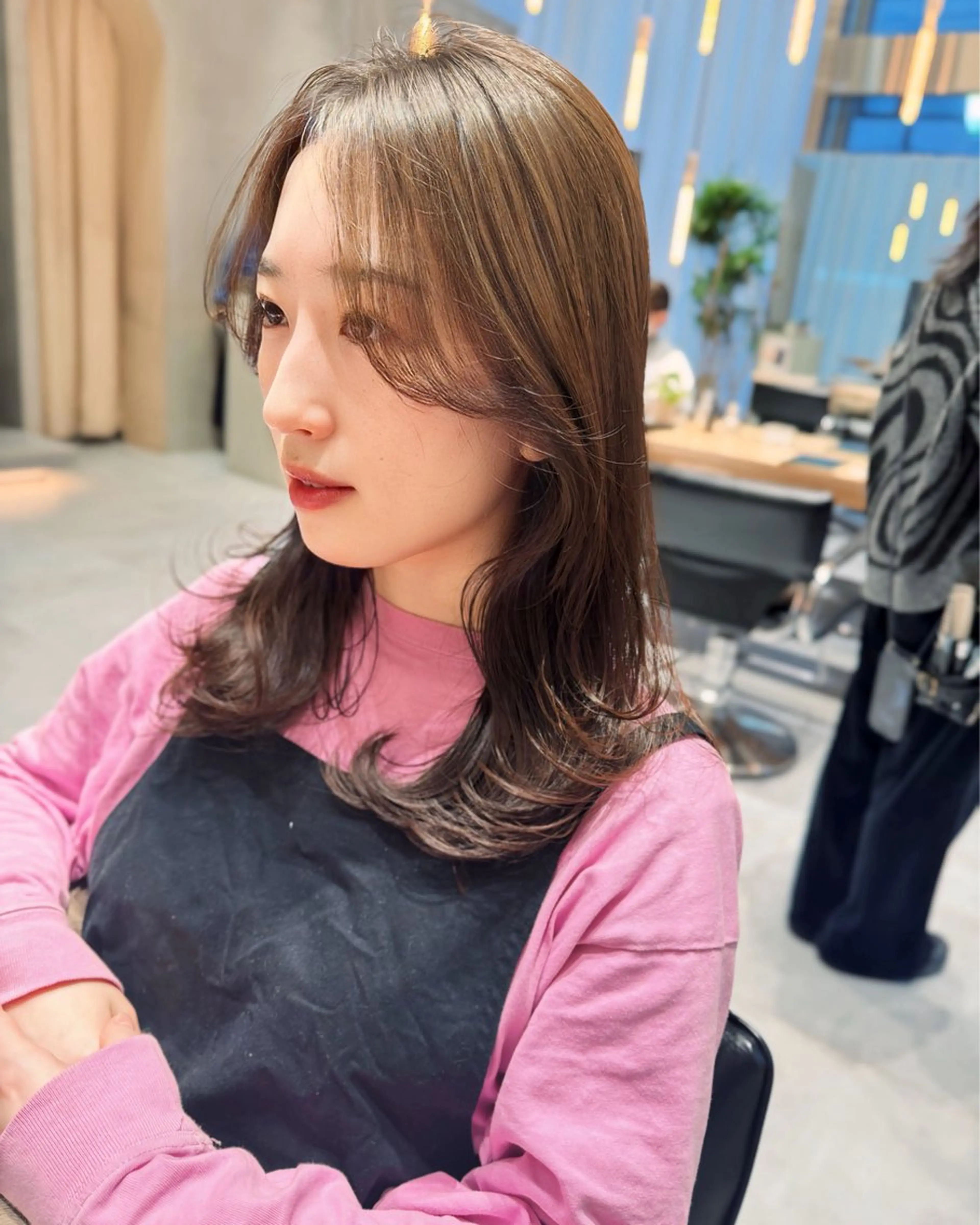 ロング カラー カット ヘアカラー トリートメント ヘアセット 🎀韓国レイヤー 🇰🇷mireiのヘアスタイル