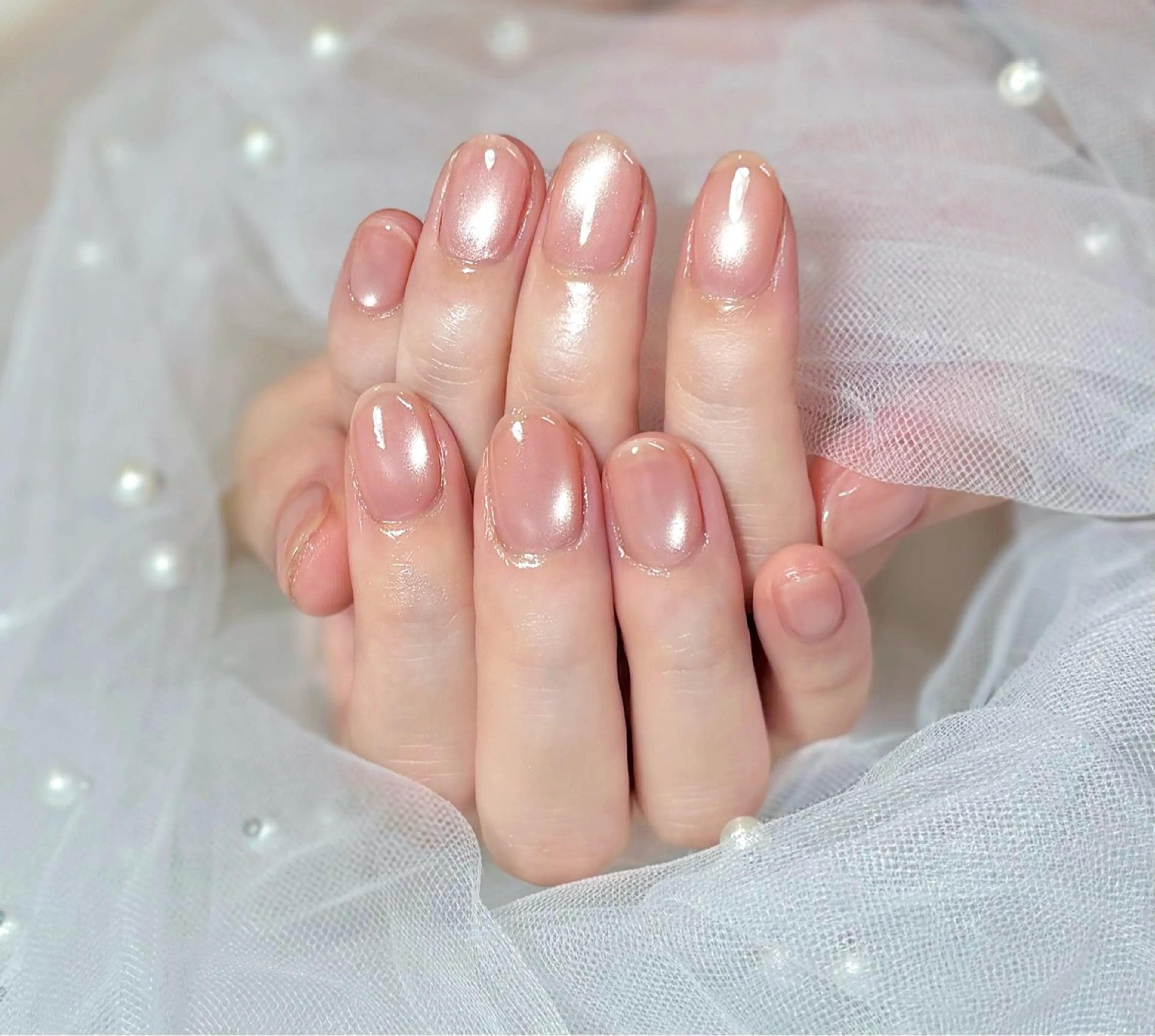 ネイル 氷ネイル・うるうるネイル 韓国ネイル マグネットネイル ビー玉ネイル オフィスネイル Chat　noir所属・【chatnoir】 MIYUのネイルデザイン