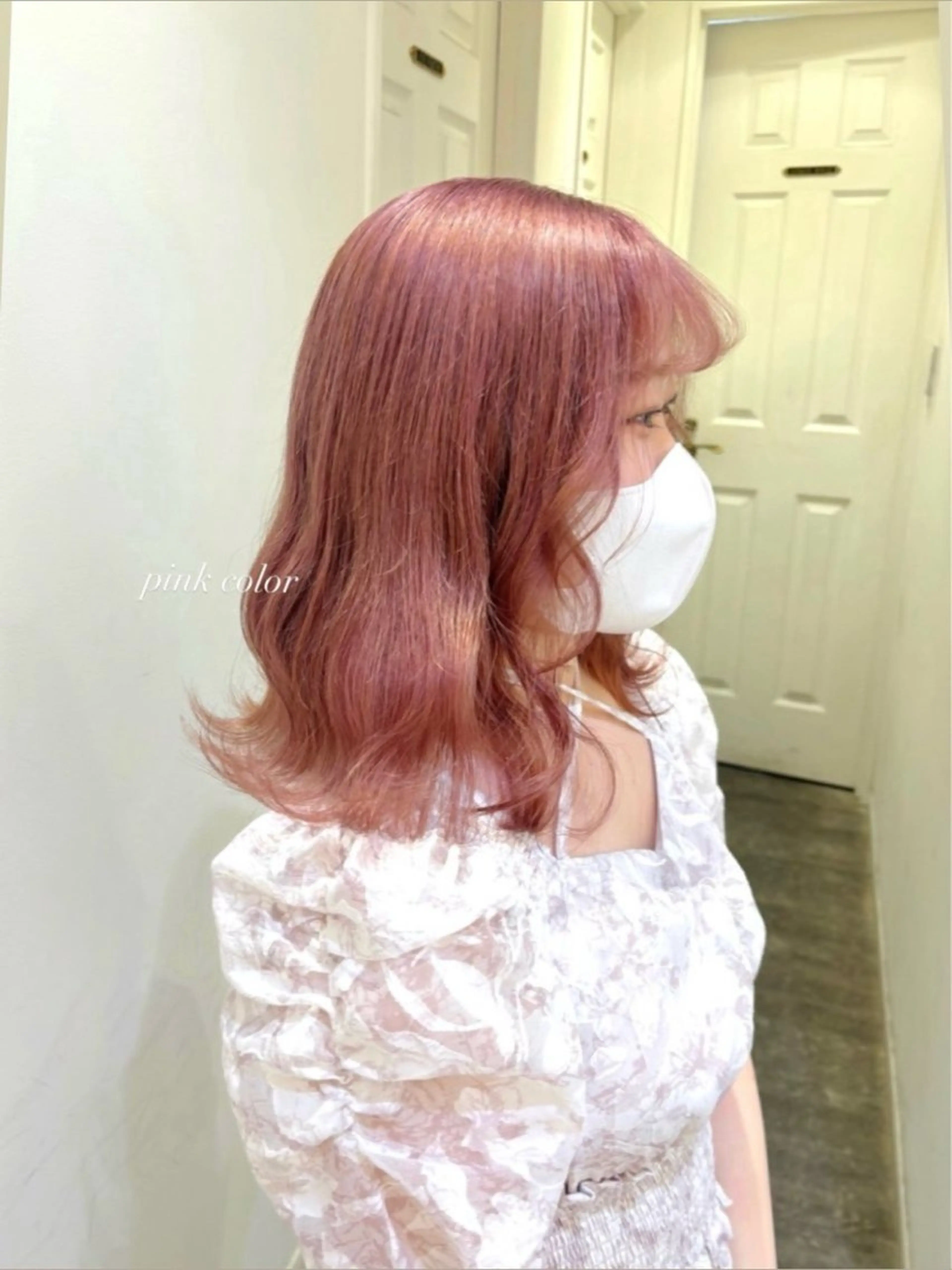 ミディアム カラー ハイトーンカラー/ 長さだし🐇きょうかのヘアスタイル