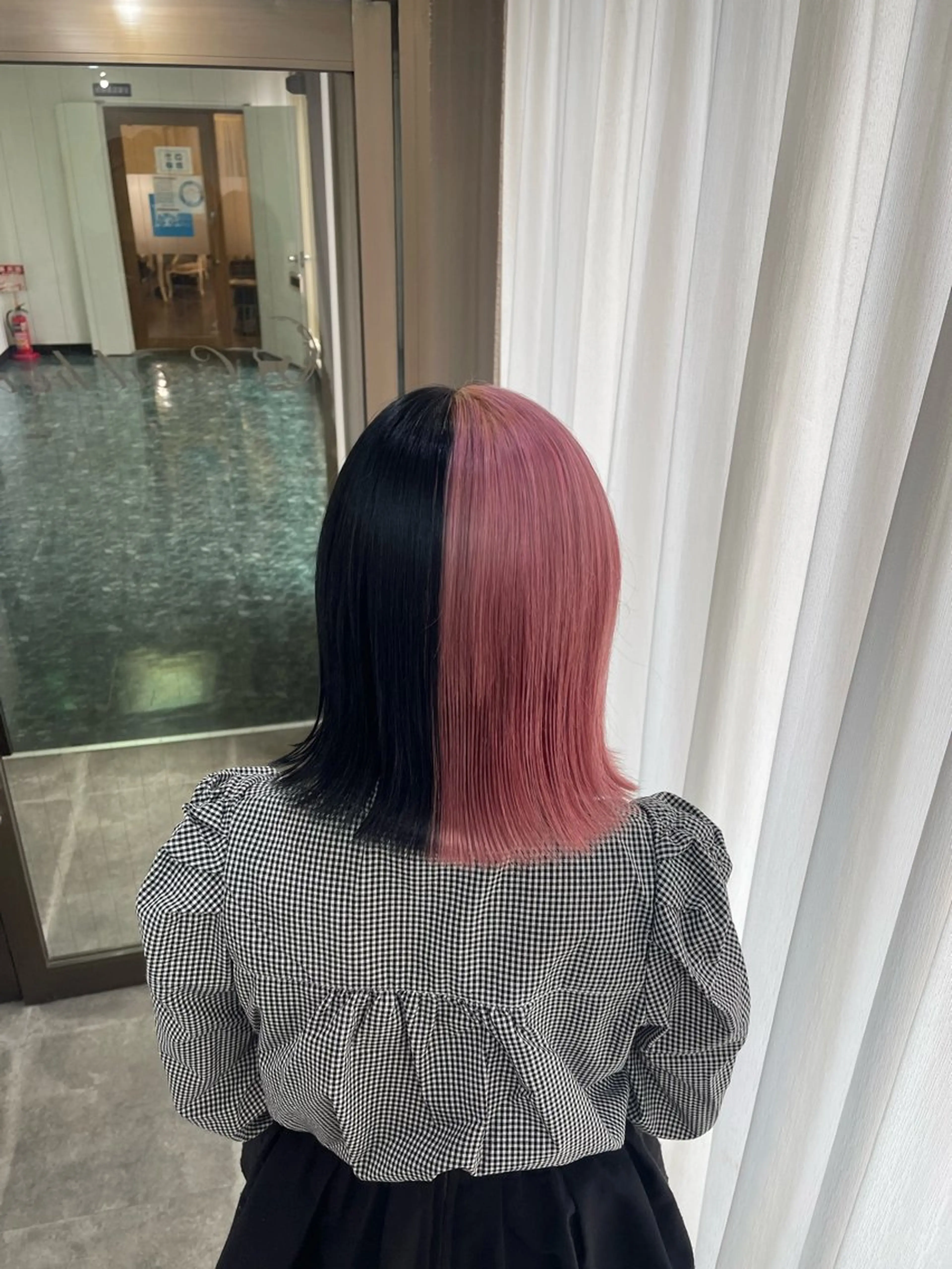 ショート カラー ブリーチ ケアブリーチ デザインカラー ダブルカラー ピンクカラー カット ヘアカラー トリートメント SOYON西大寺店所属・ダブルカラー/ 髪質改善💎安藤のヘアスタイル