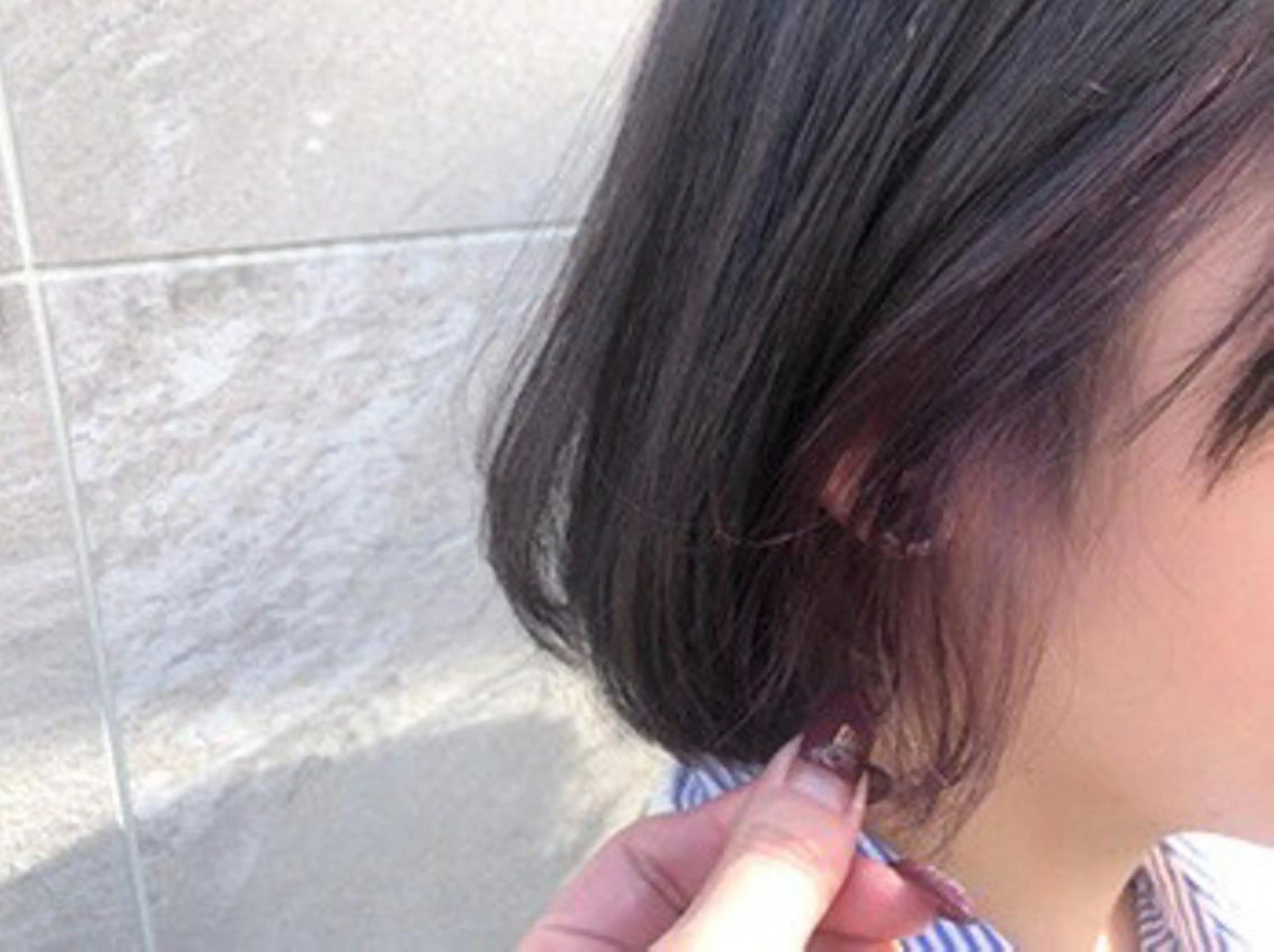 ショート カラー アッシュ バレイヤージュ ブリーチ ダブルカラー グラデーションカラー ヘアカラー memento 斎藤大覚のヘアスタイル