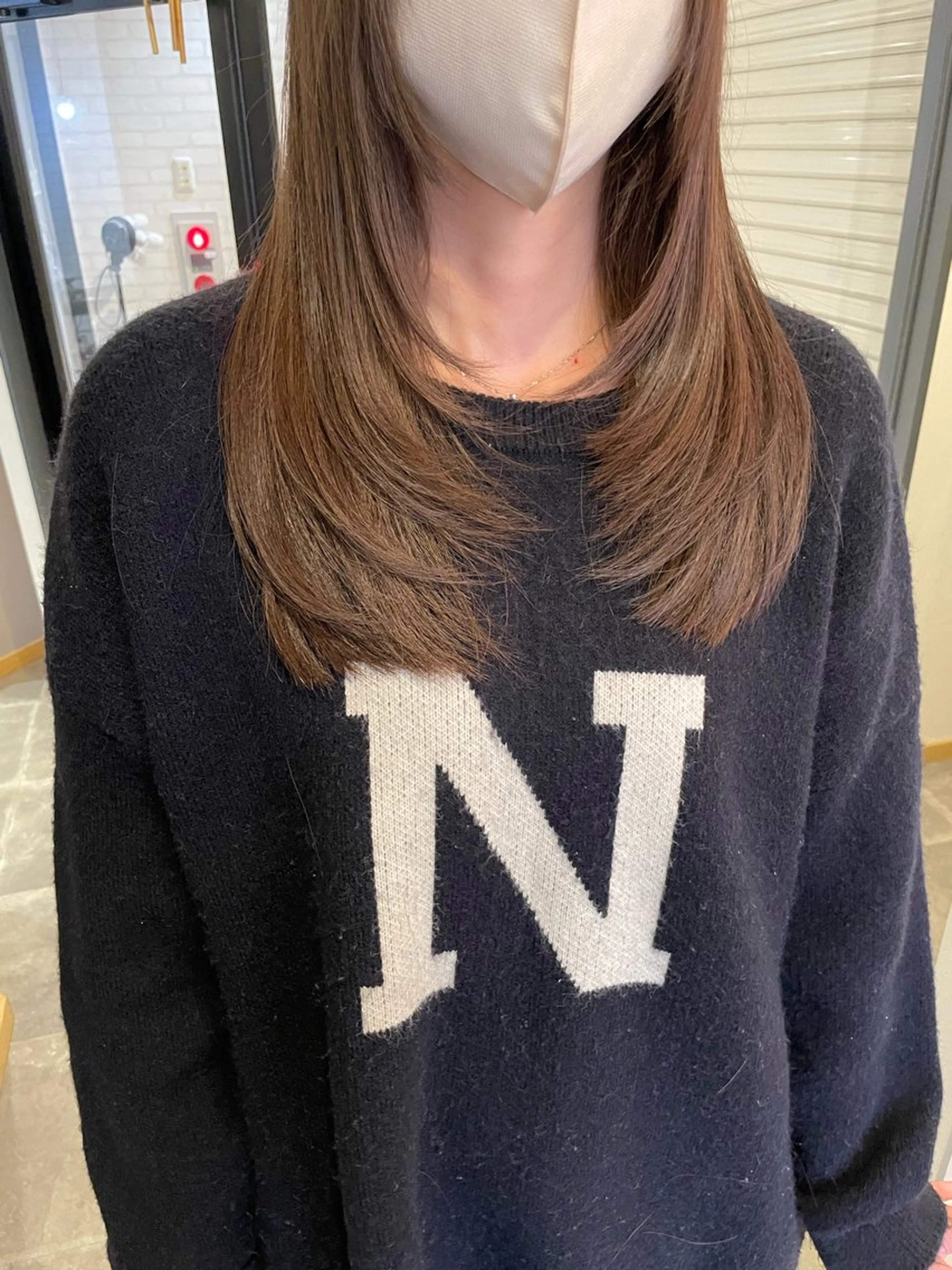 セミロング カラー カット ヘアカラー トリートメント 西村 れいのヘアスタイル