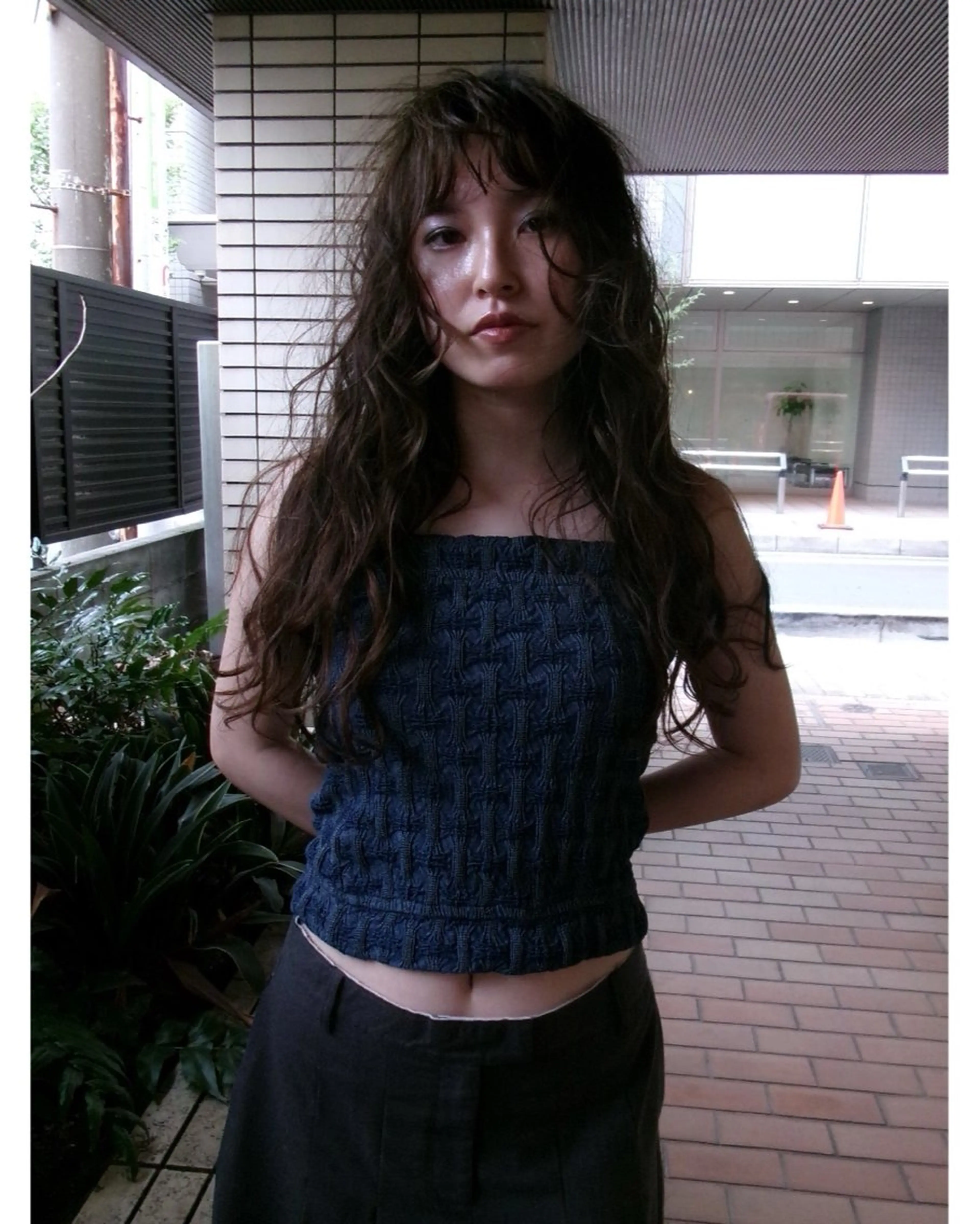 セミロング パーマ デザインカット/ パーマ/nanaのヘアスタイル