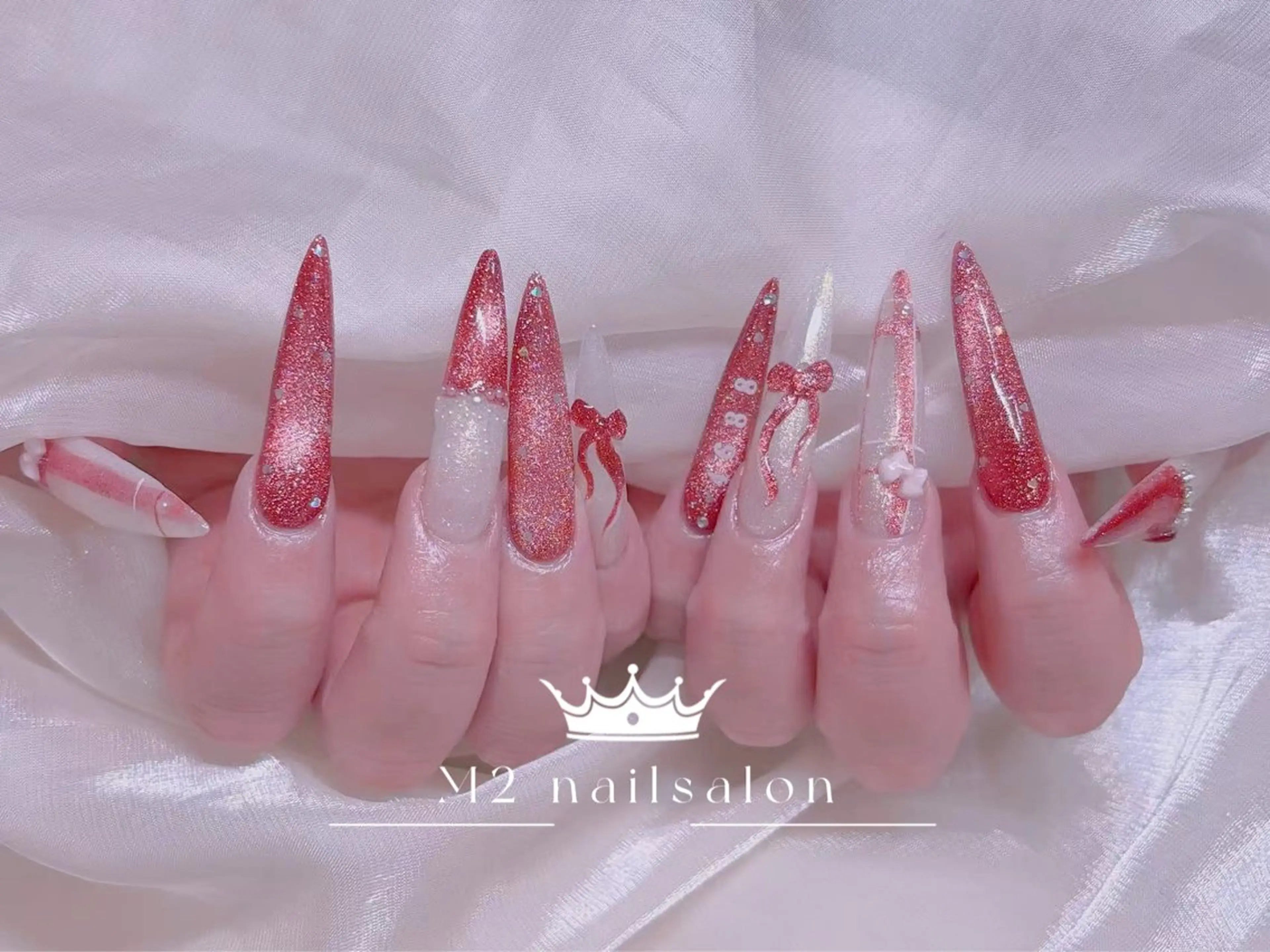 ネイル ハンドネイル 長さだし専門店 M2 rikaのネイルデザイン