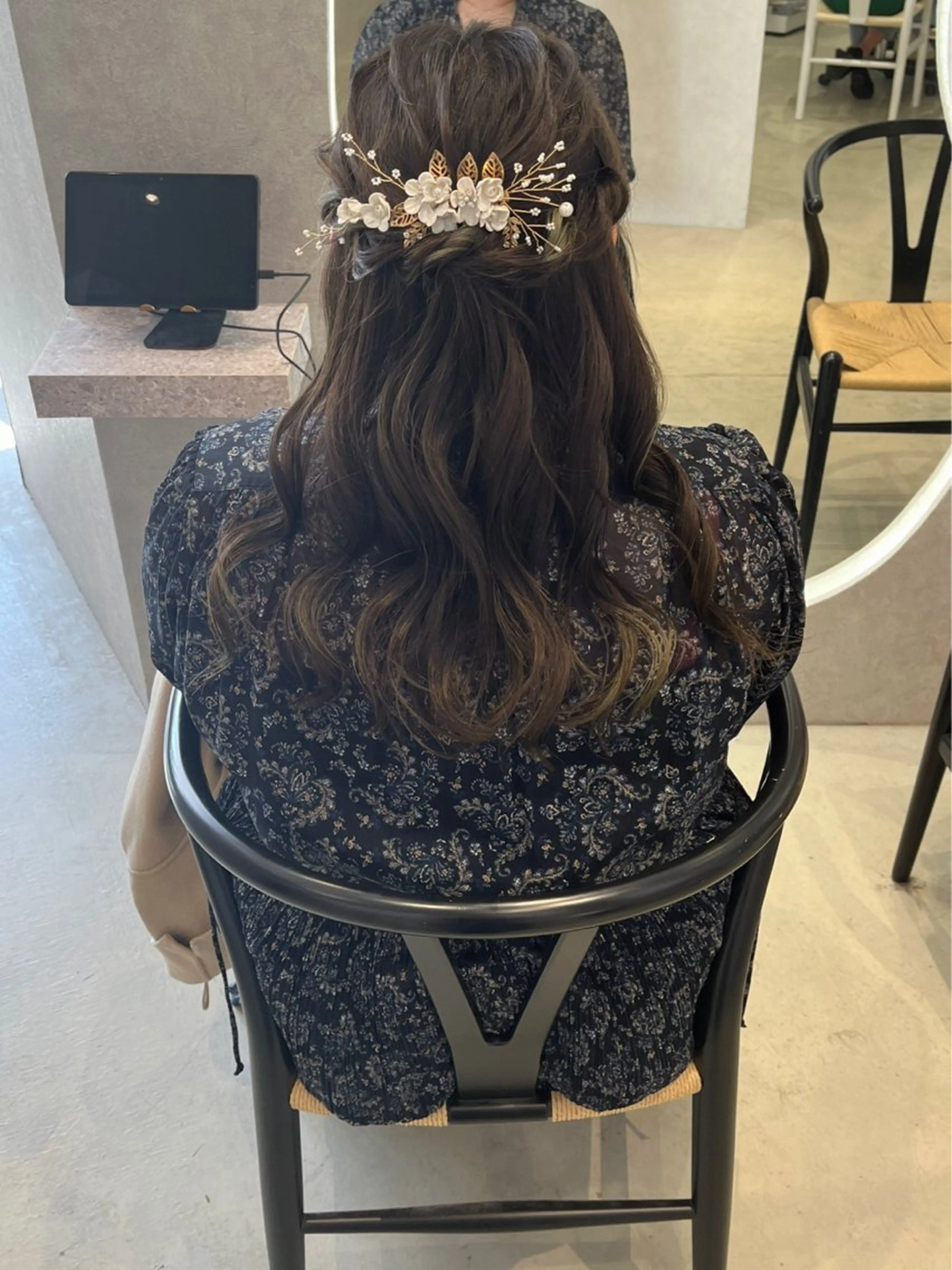 ヘアアレンジ ハーフアップ ヘアセット 斉藤 果音のヘアスタイル