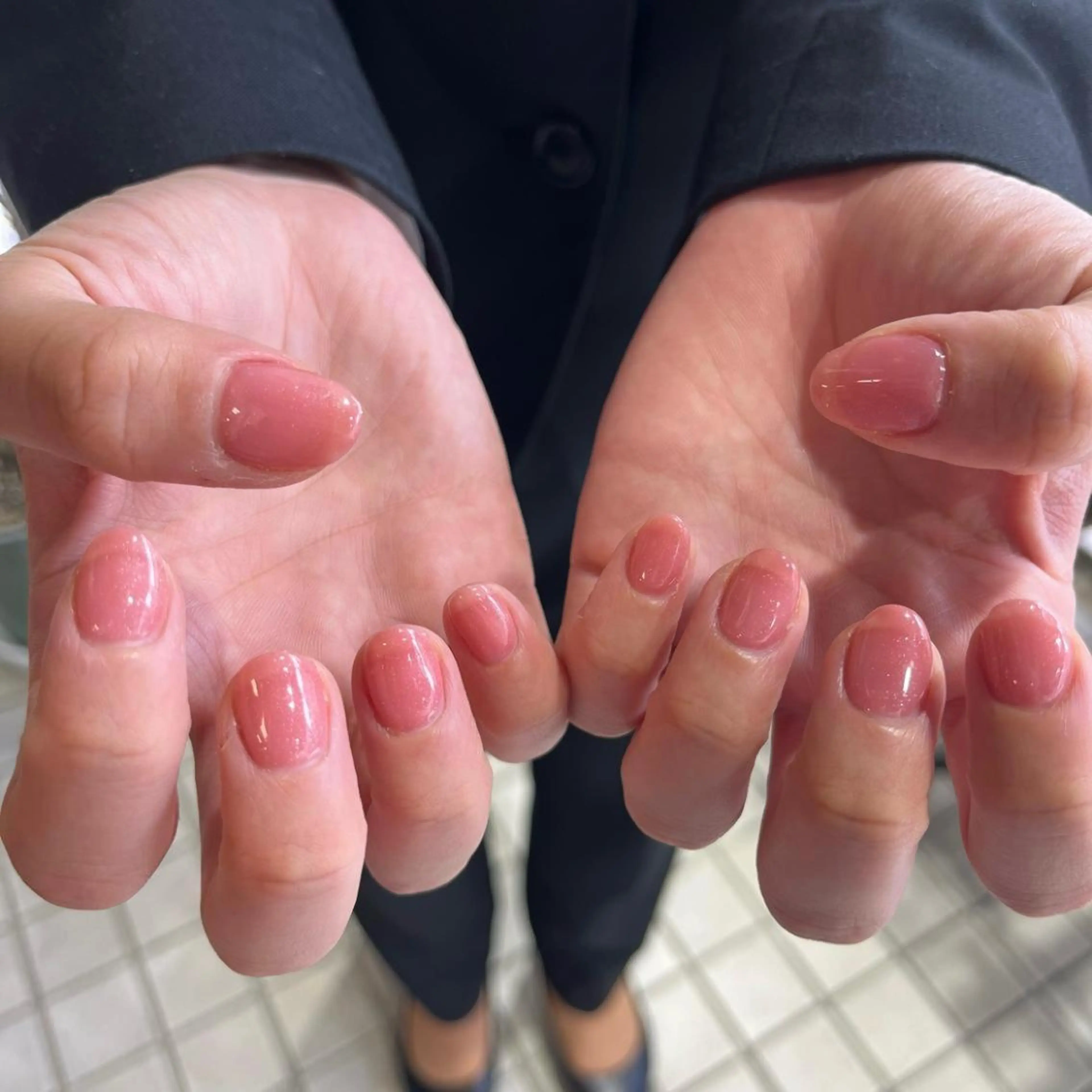 ネイル ラメ(グリッター) メンズネイル シンプルネイル ボブ/暖色カラー コウボヒカルのヘアスタイル