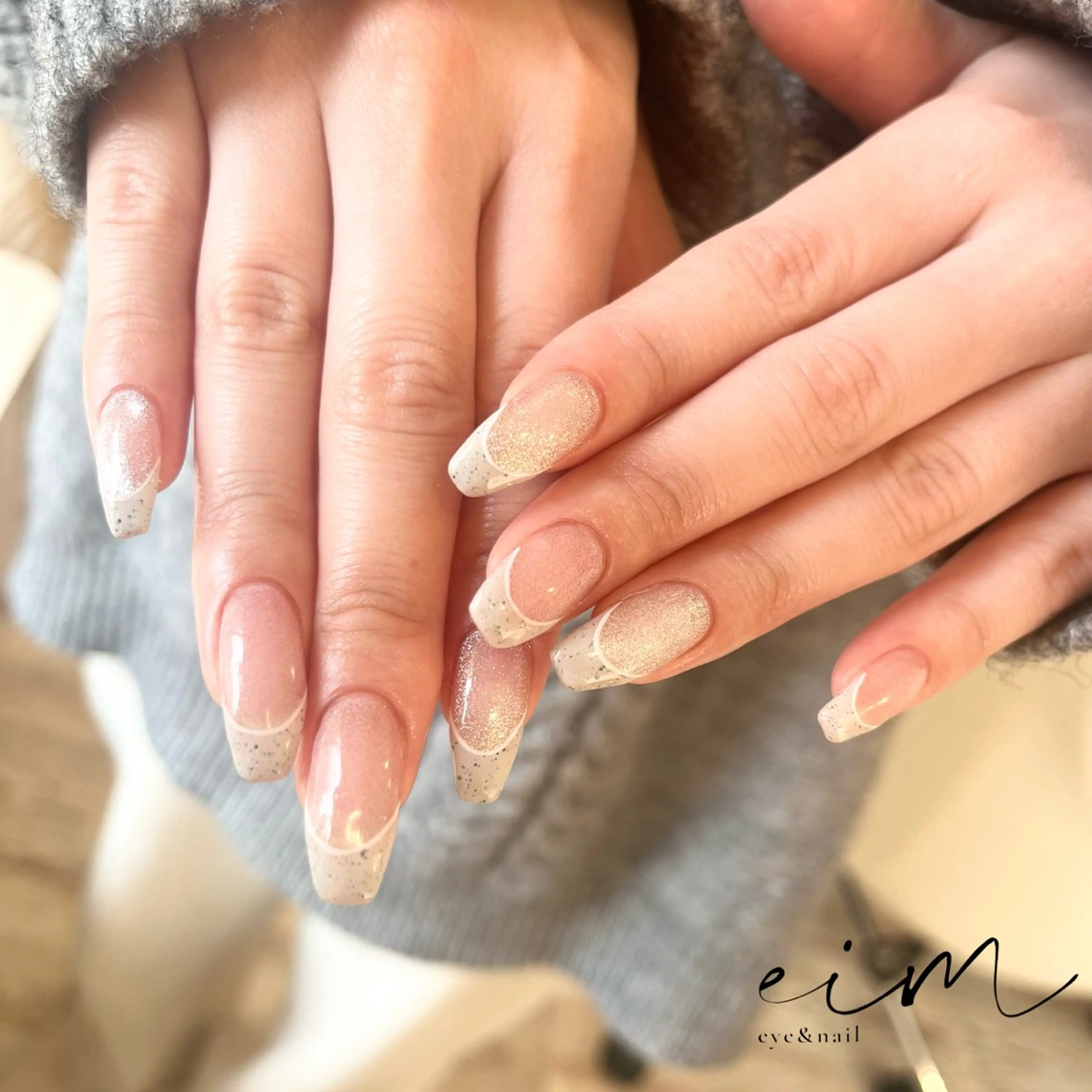 ネイル フレンチネイル マグネットネイル ハンドネイル eim Ayakaのネイルデザイン