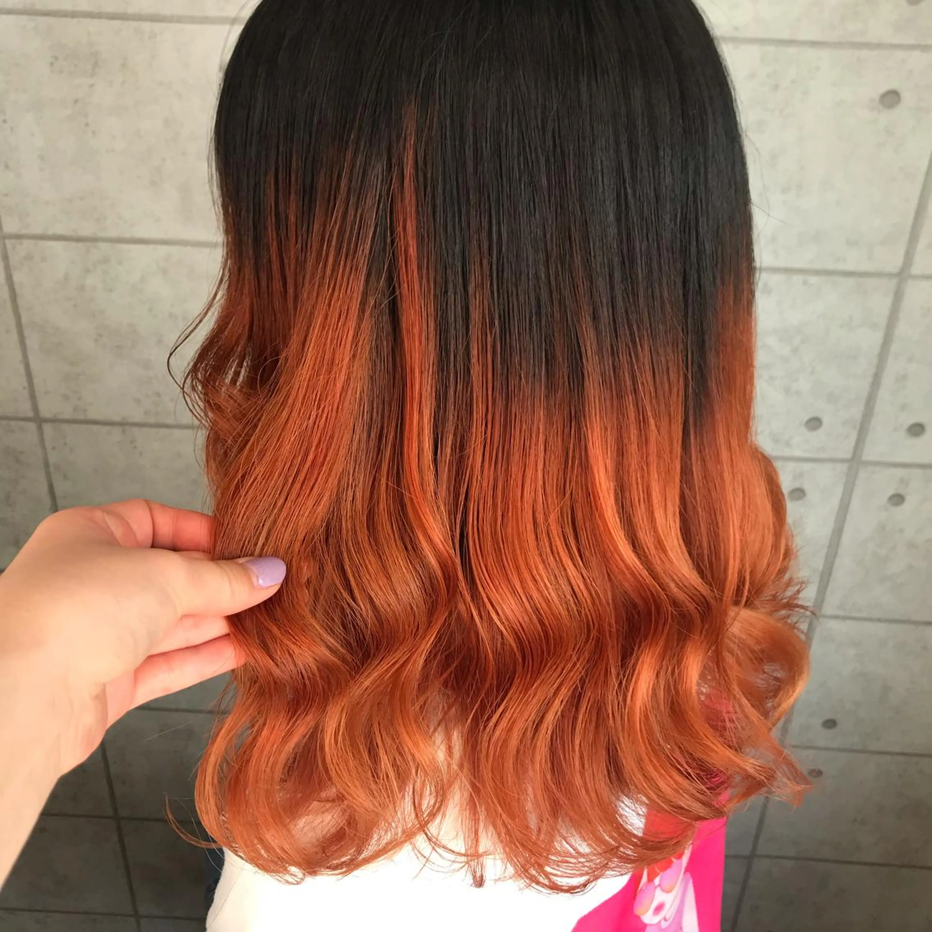 セミロング カラー knock【ノック】所属・烏丸韓国ヘア🇰🇷 ayaka🎀のヘアスタイル