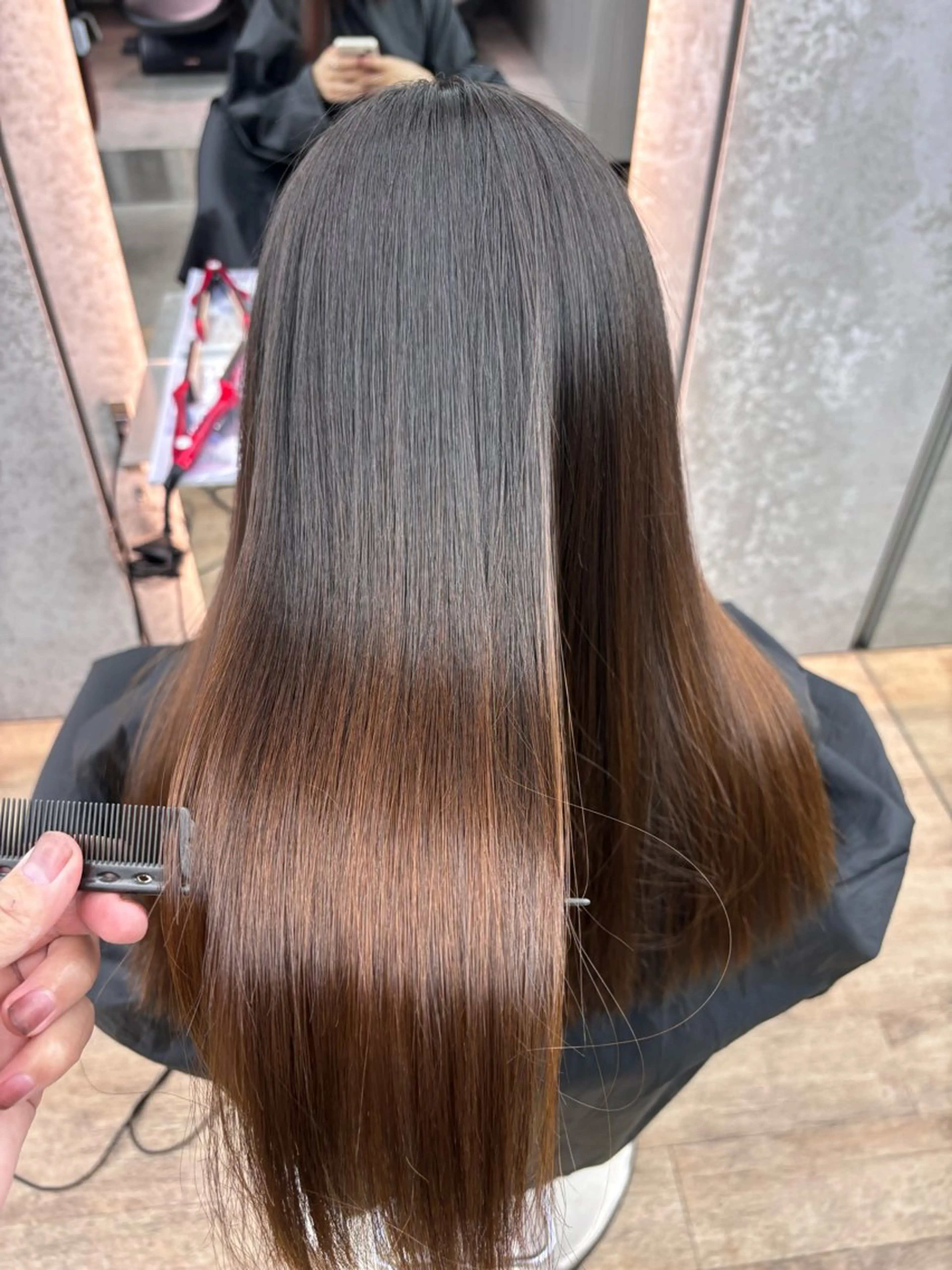 セミロング カット 縮毛矯正 トリートメント 髪質改善/縮毛矯正/ 韓国ヘア/矢野のヘアスタイル