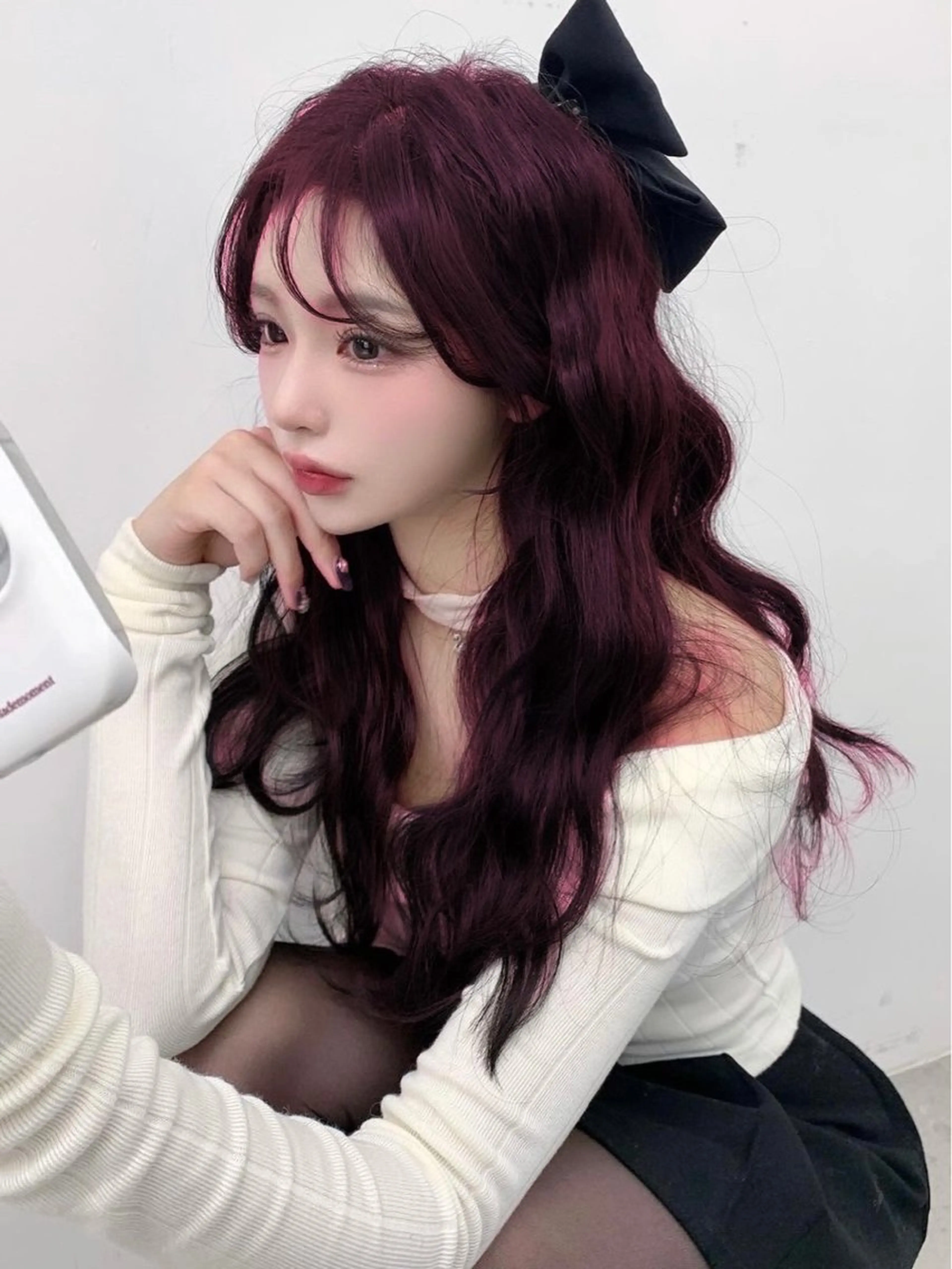 ロング カラー ブリーチなしで叶える 🍒モテ暖色🎀🪽のヘアスタイル