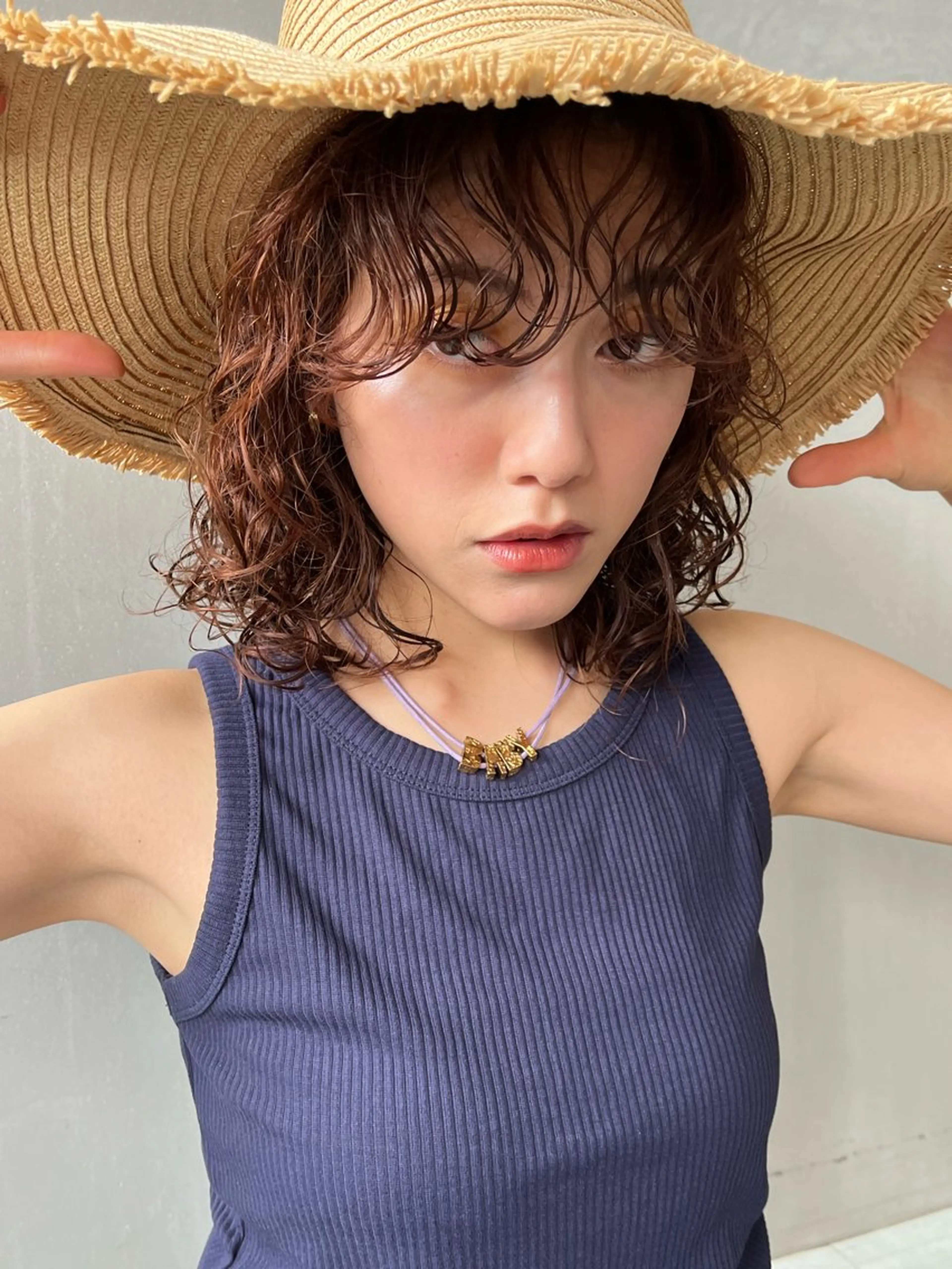 セミロング パーマ カット パーマ トリートメント nono/パーマ /顔まわりカット🐈のヘアスタイル