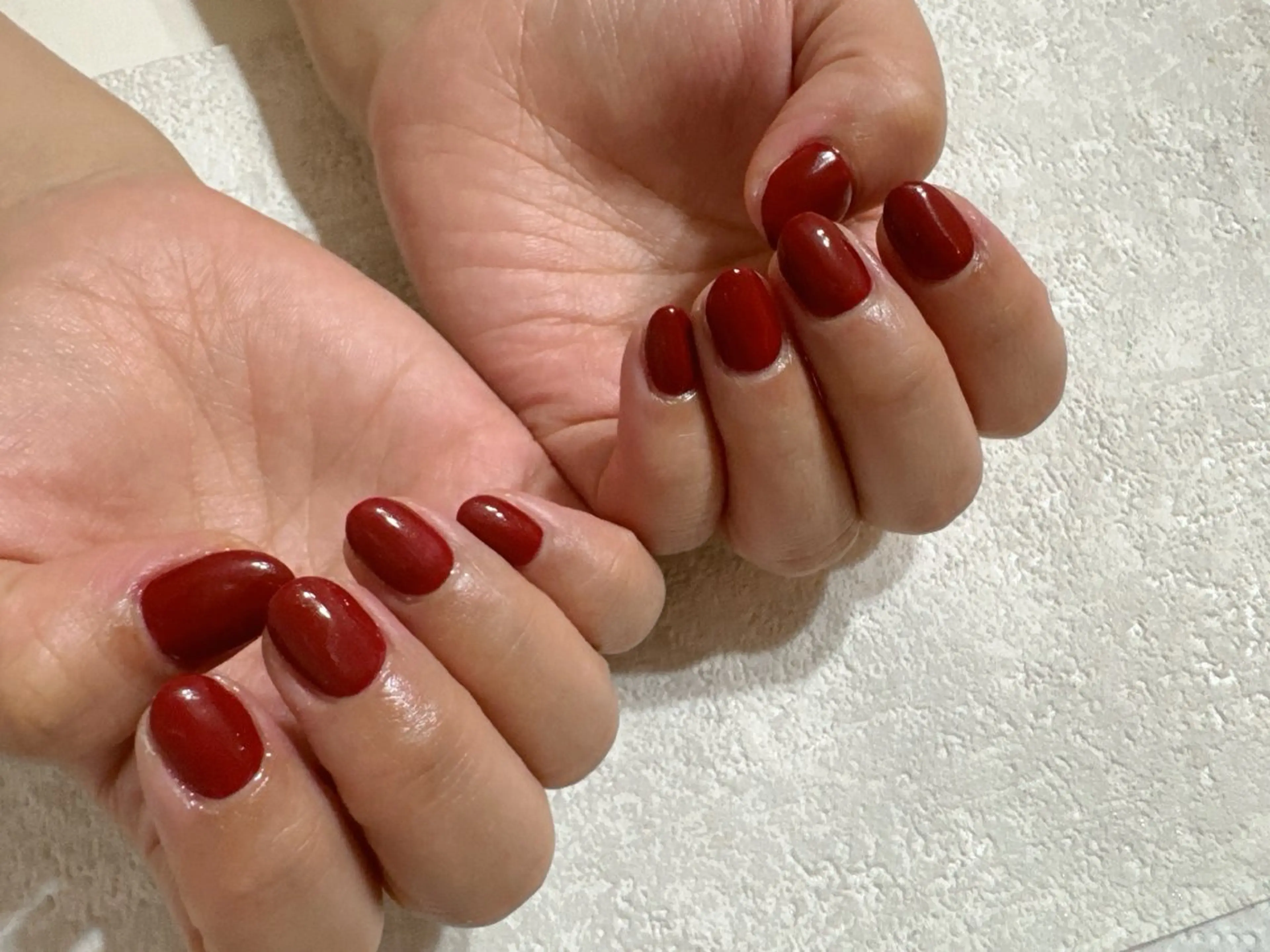 ネイル ボルドー フットネイル ジェルネイル ワンカラーネイル パラジェル ハンドネイル kikinail 溝の口のネイルデザイン