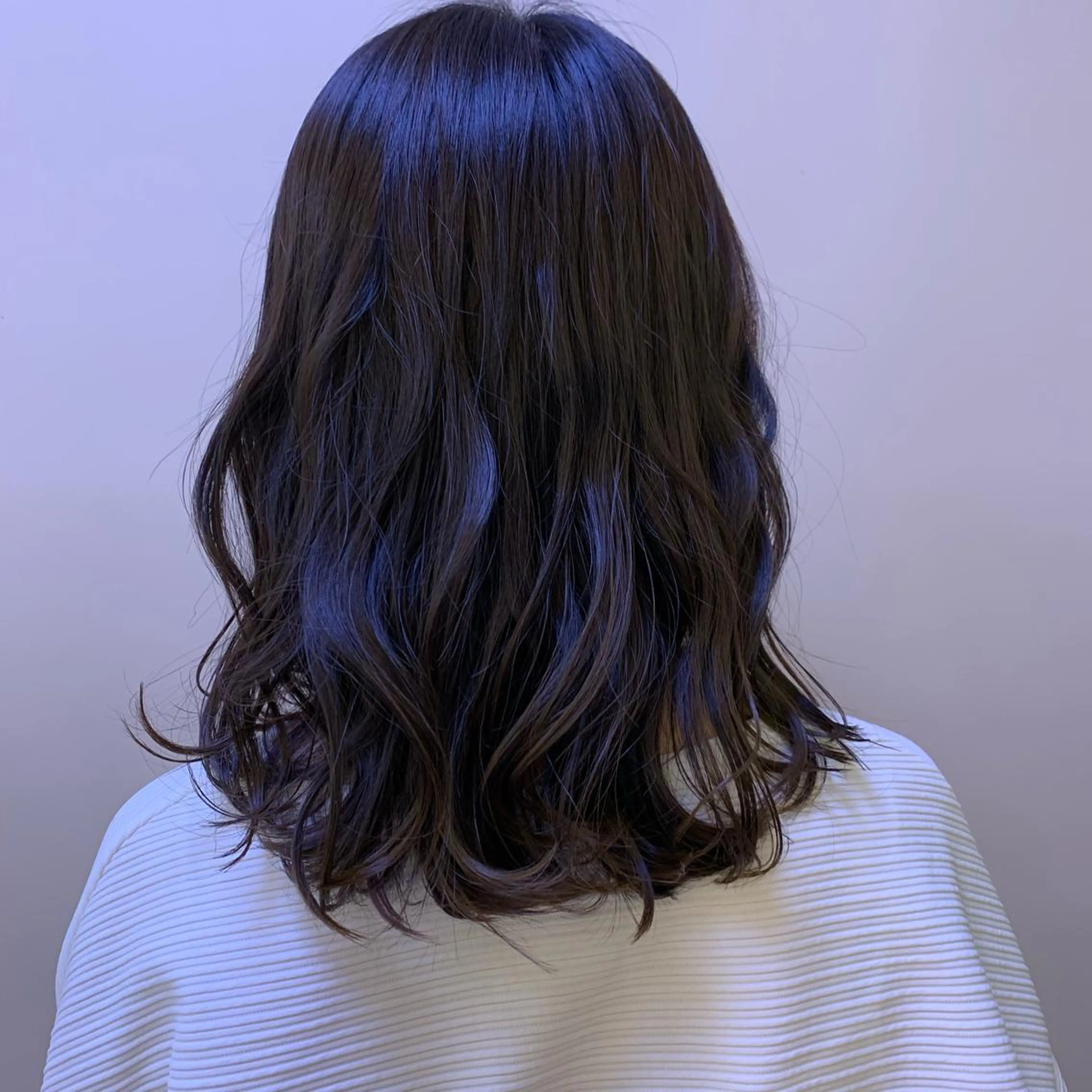 セミロング カラー 似合わせカットカラー ♡佐藤捺美のヘアスタイル