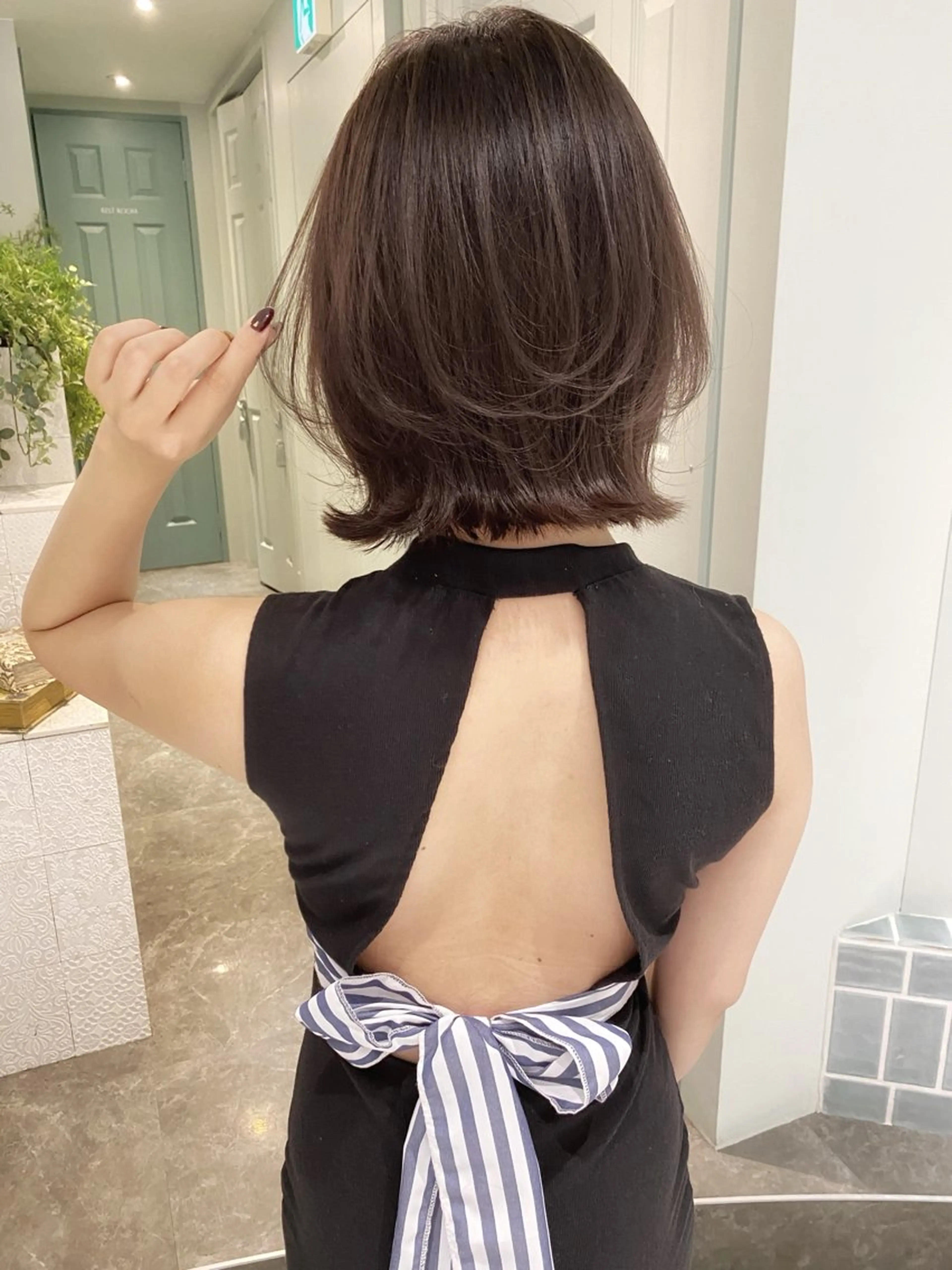 ミディアム カラー カット ヘアカラー トリートメント レイヤー❣️縮毛矯正 川村利幸のヘアスタイル