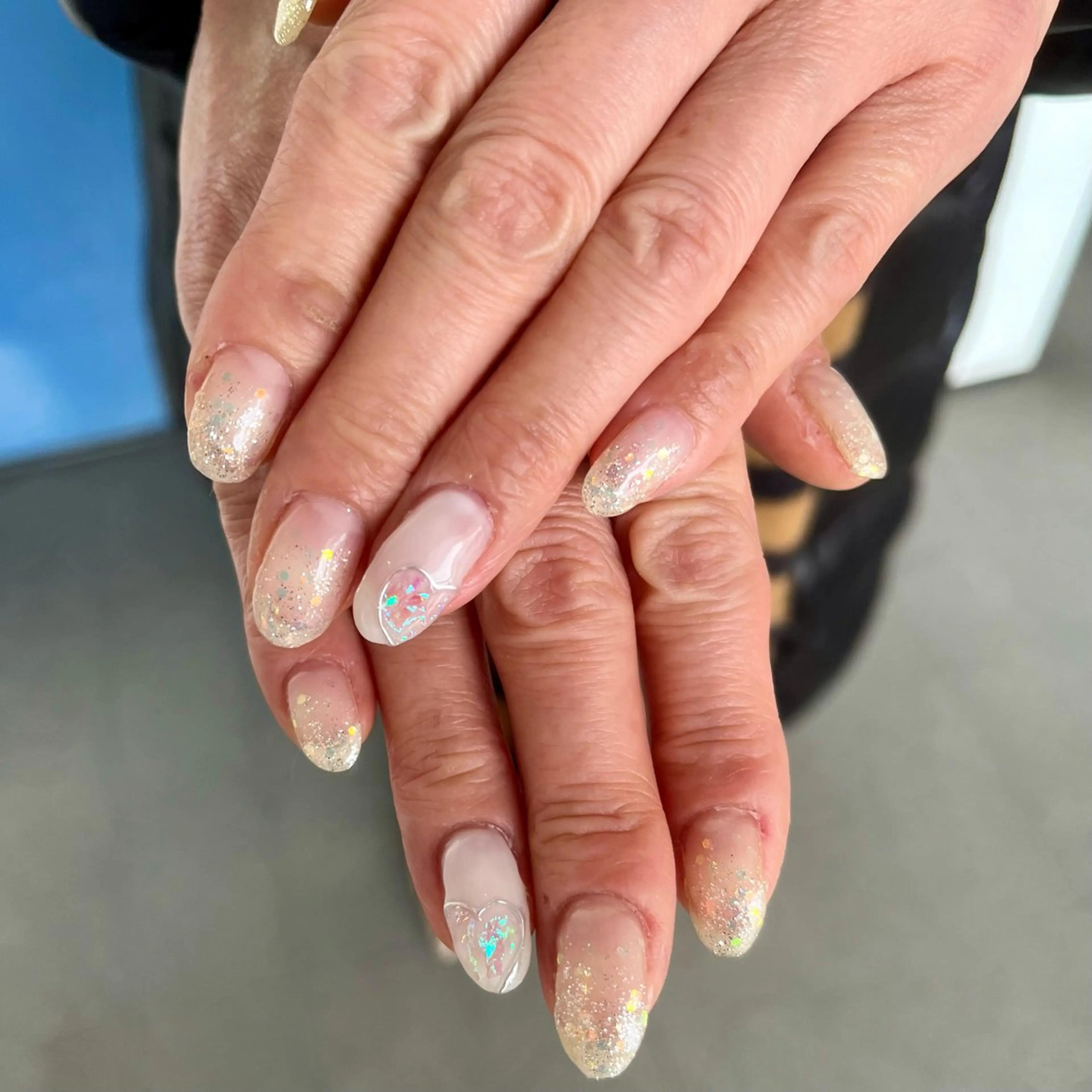 ネイル オーロラネイル グラデーション ハート ラメ(グリッター) Nail salon Merryのその他イメージ