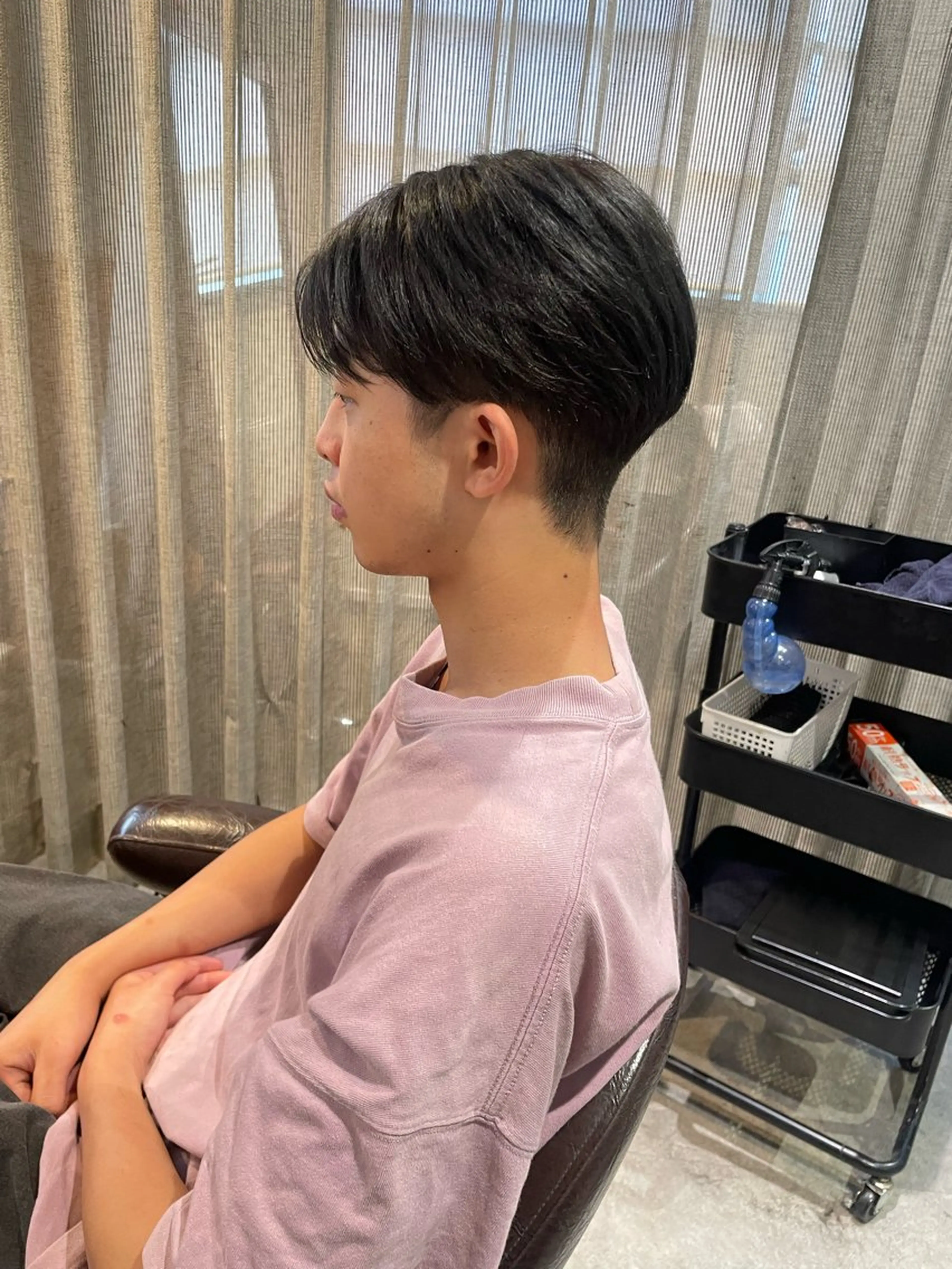 カラー メンズ アッシュ アッシュブラック 黒髪 髪質改善/Bloss om🌷高橋沙衣のヘアスタイル