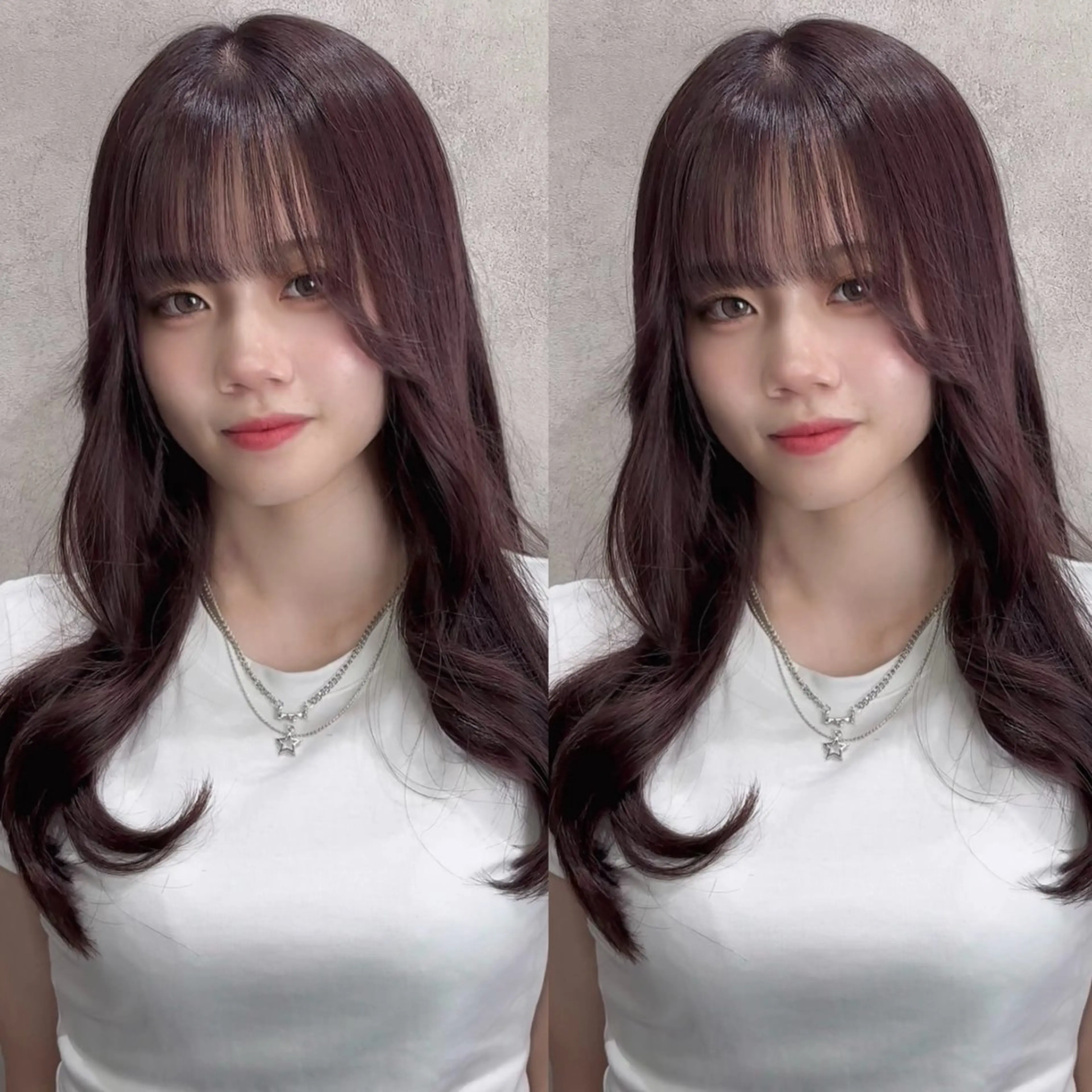 ロング カラー ブリーチ カシス ラベンダーカラー ヘアカラー 💎色落ち綺麗に白肌 ラベンダー💎りんのヘアスタイル