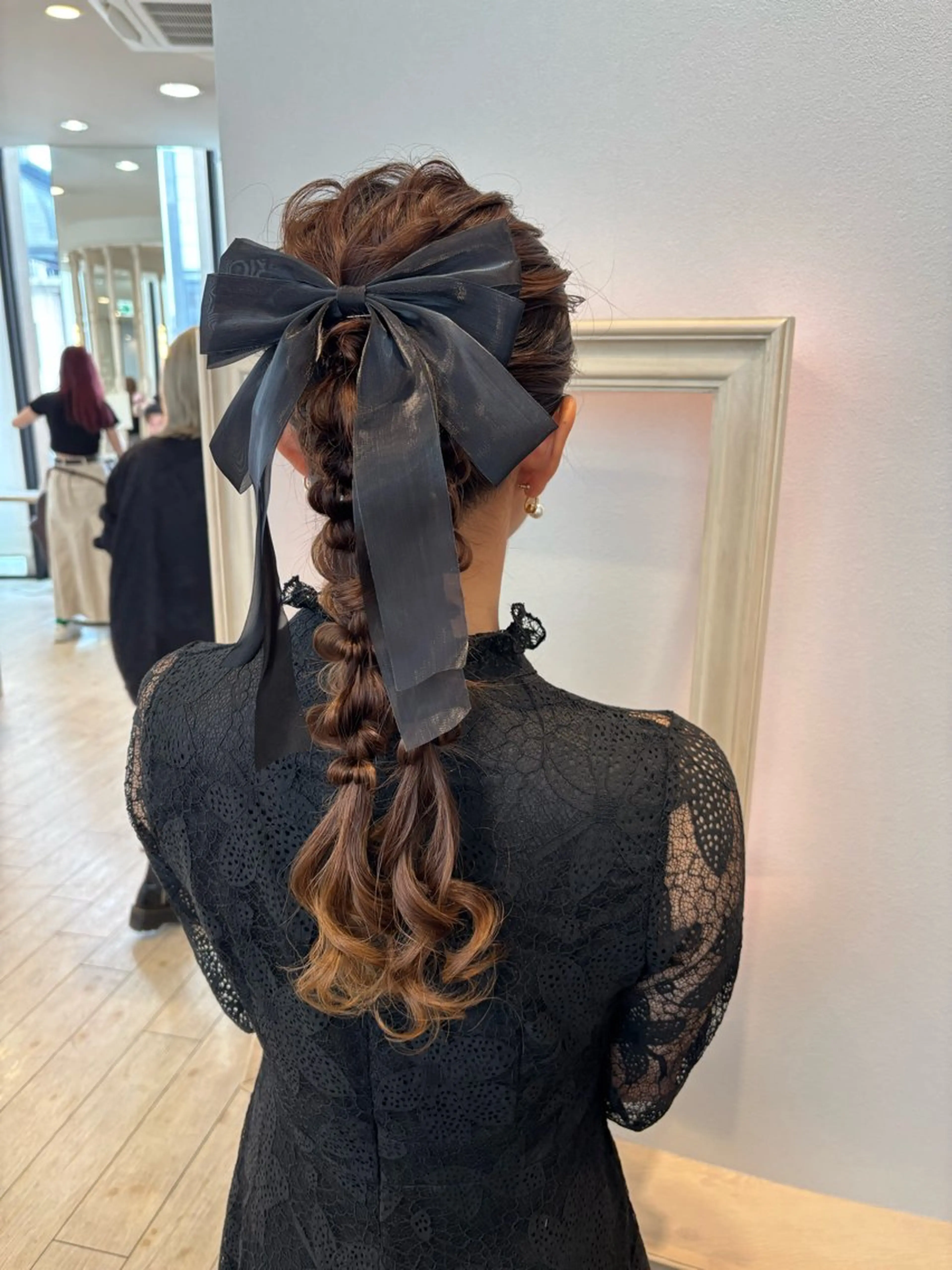 ヘアアレンジ ポニーテール 結婚式・ブライダル ヘアセット サソウ ユリエ🥥のヘアスタイル